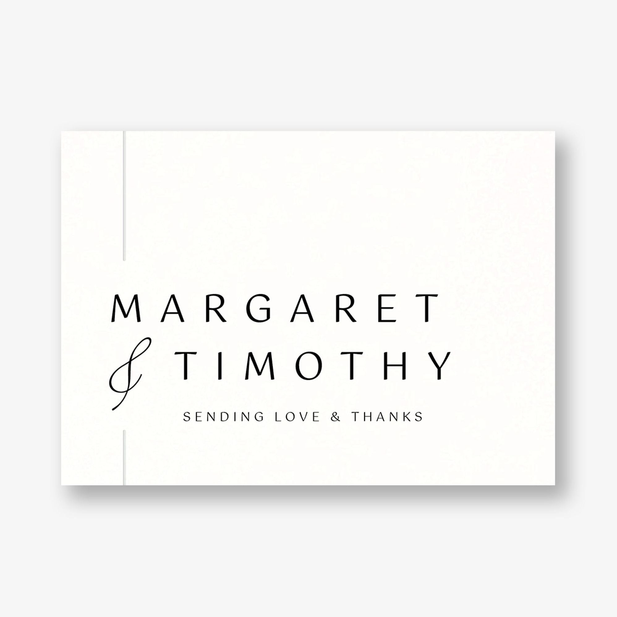 Contemporary Borderline Foil Thank You Card