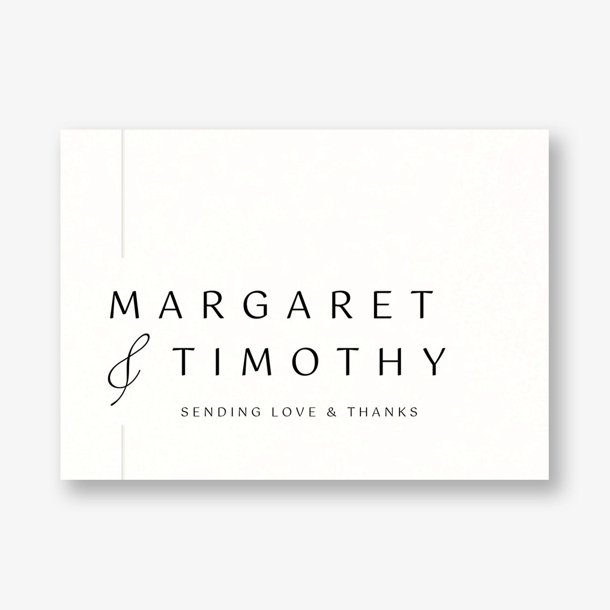 Contemporary Borderline Foil Thank You Card