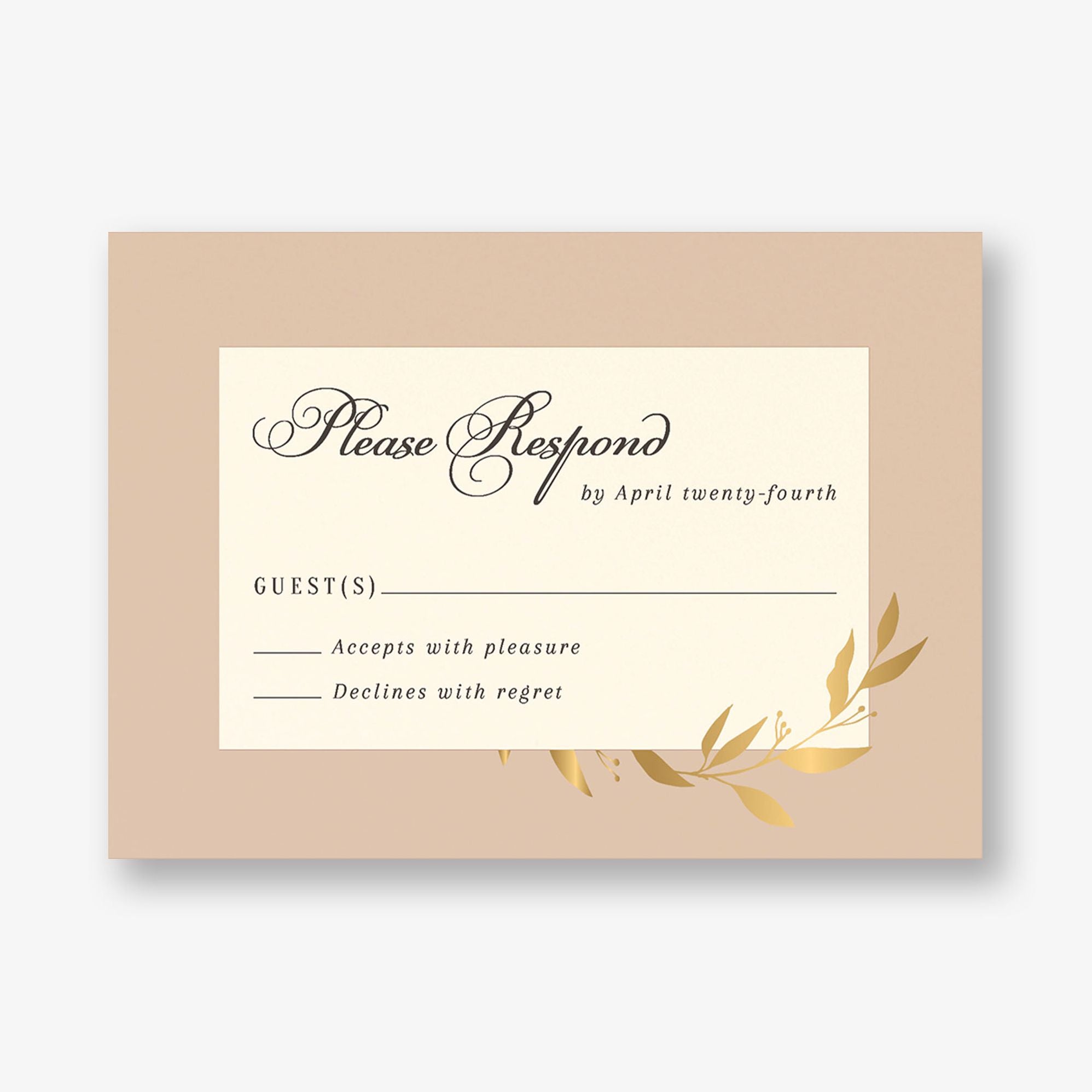 Wrapped Vines Foil Response Card