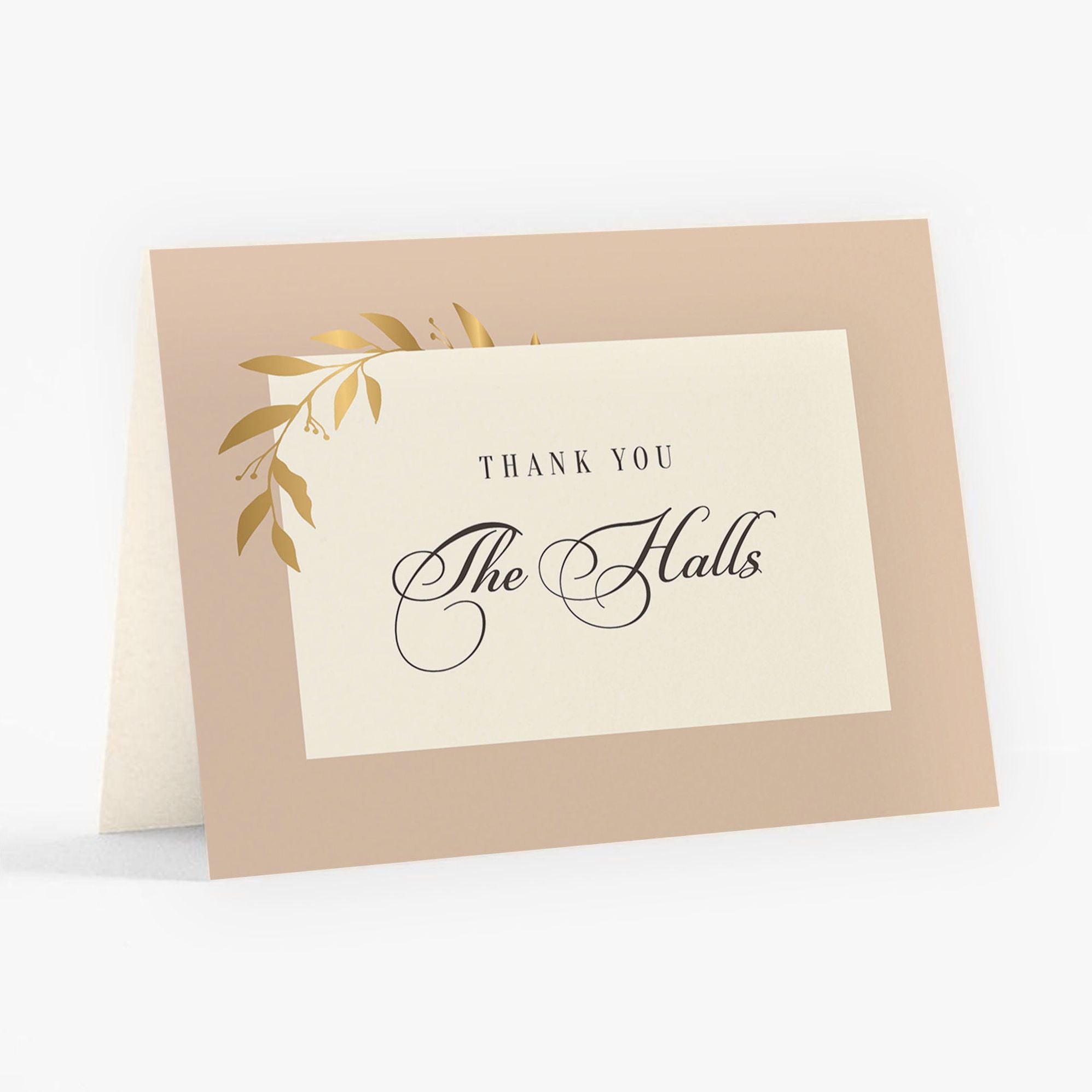 Wrapped Vines Foil Thank You Card