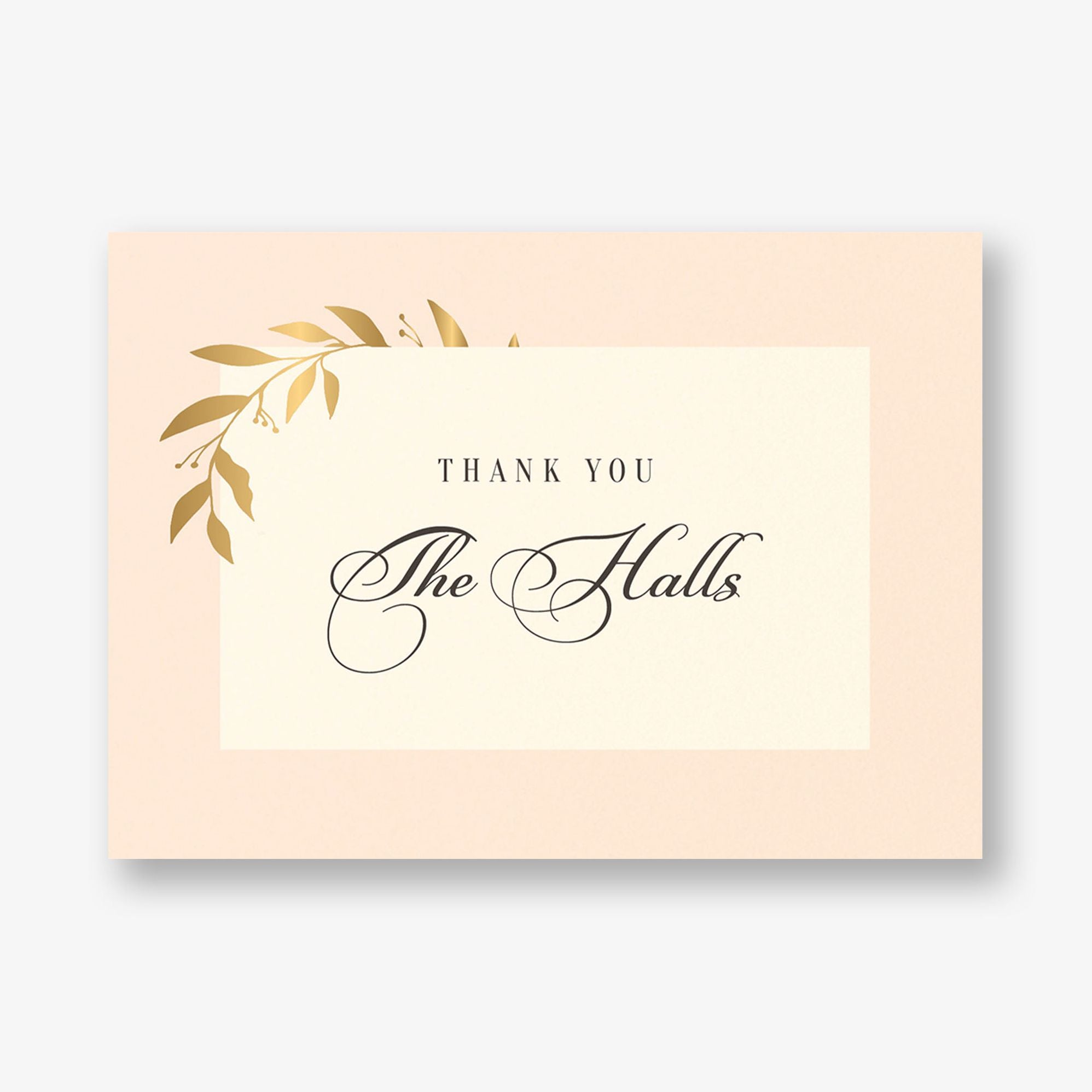 Wrapped Vines Foil Thank You Card