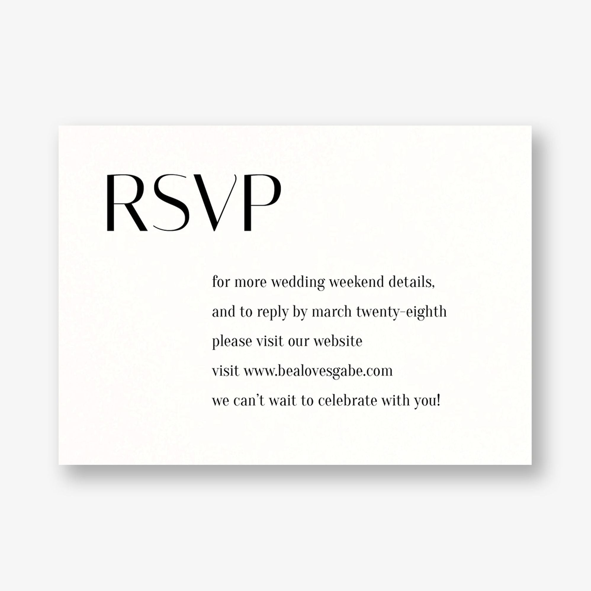 Stacked Deco Type Response Card