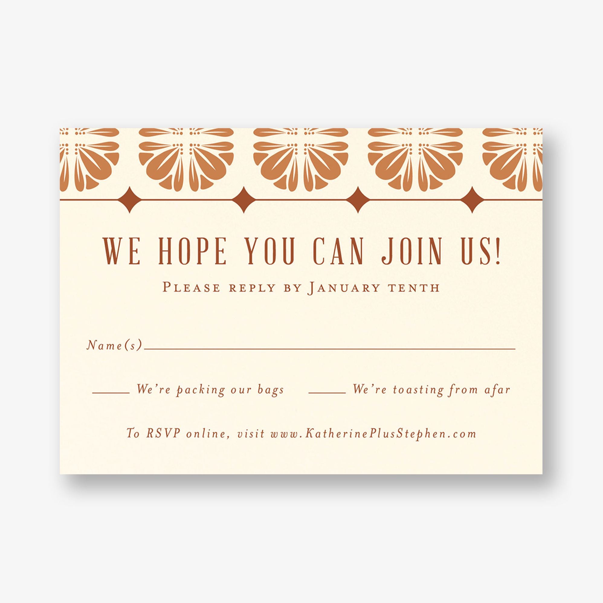 Scalloped Tile Response Card