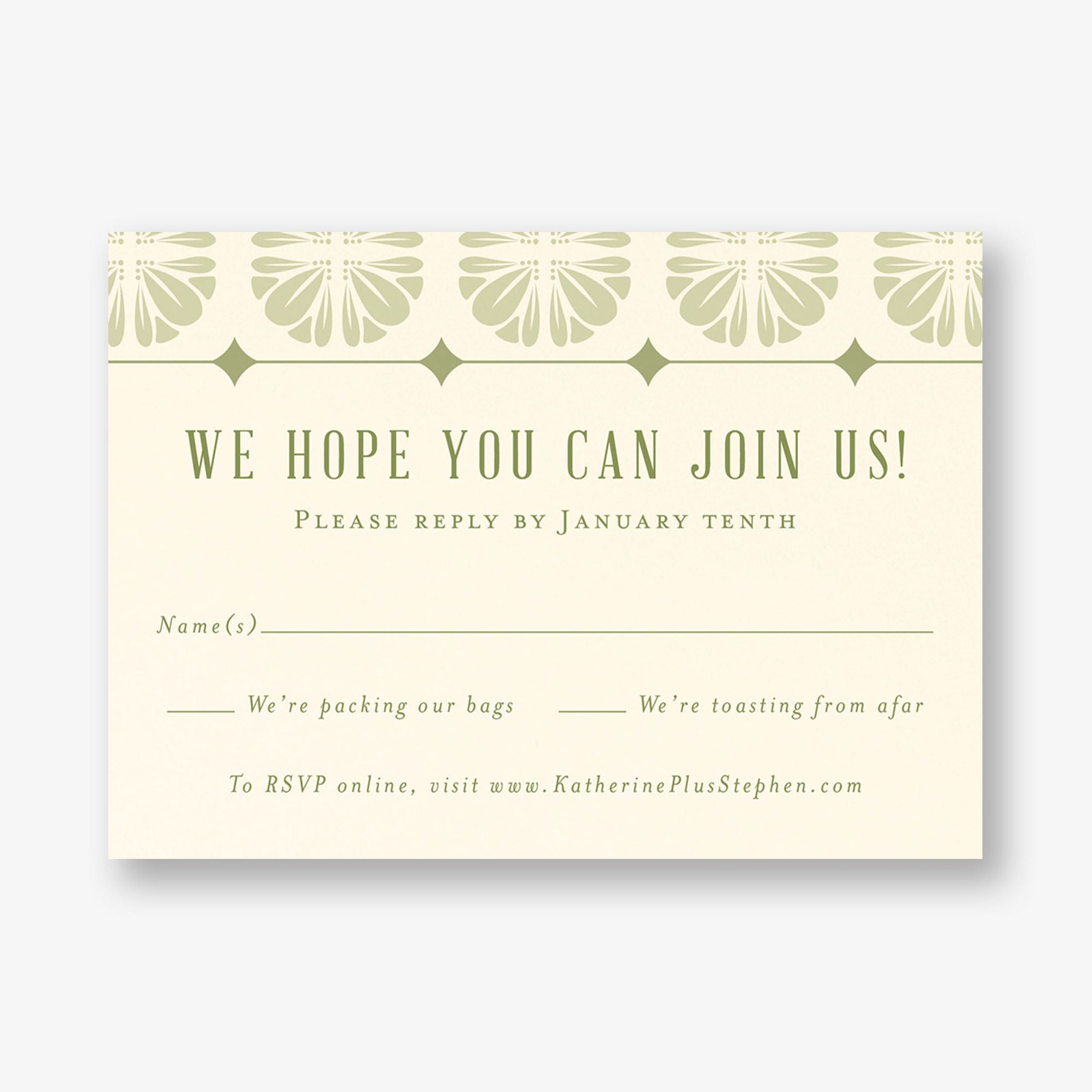 Scalloped Tile Response Card