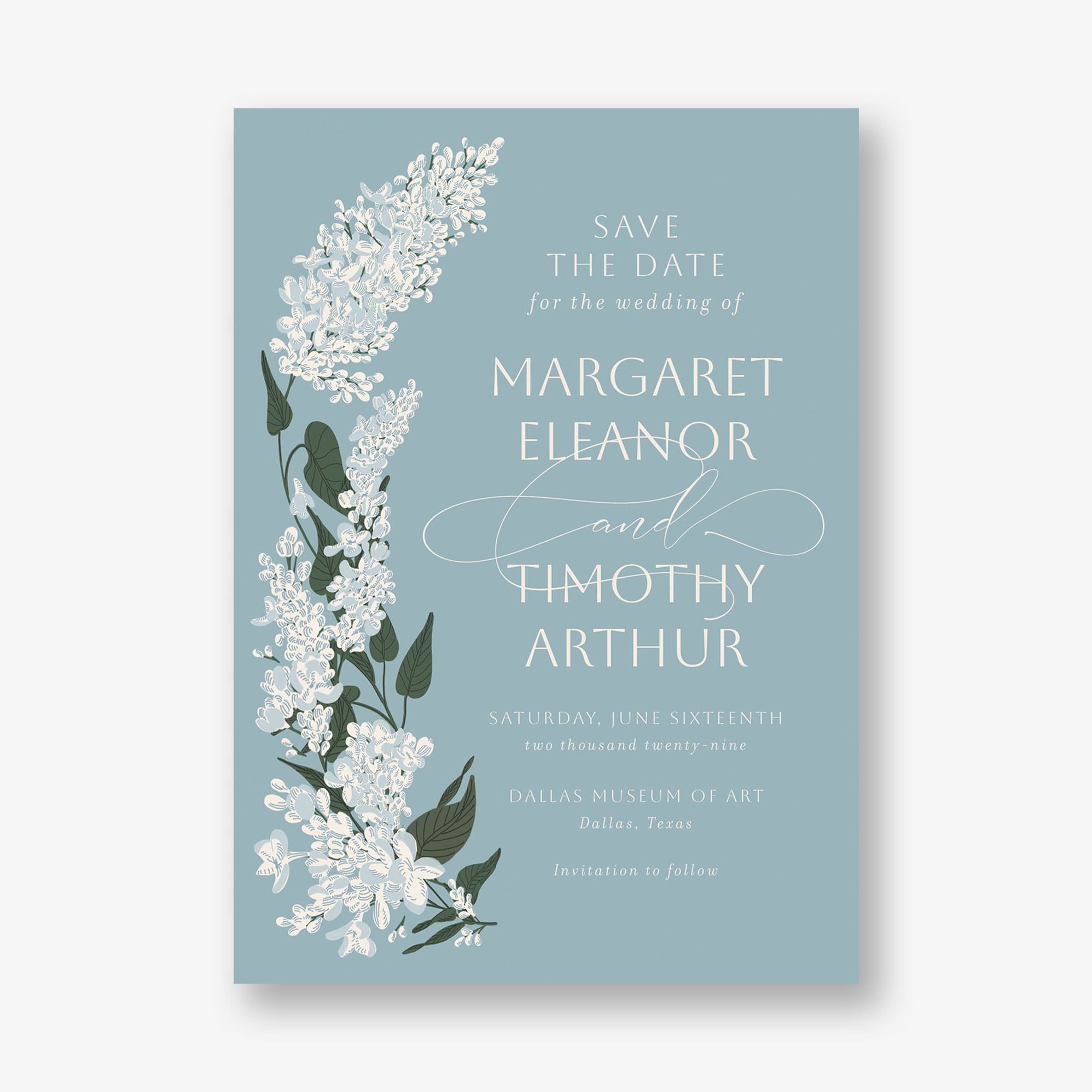 Lilac Bouquet Save the Date