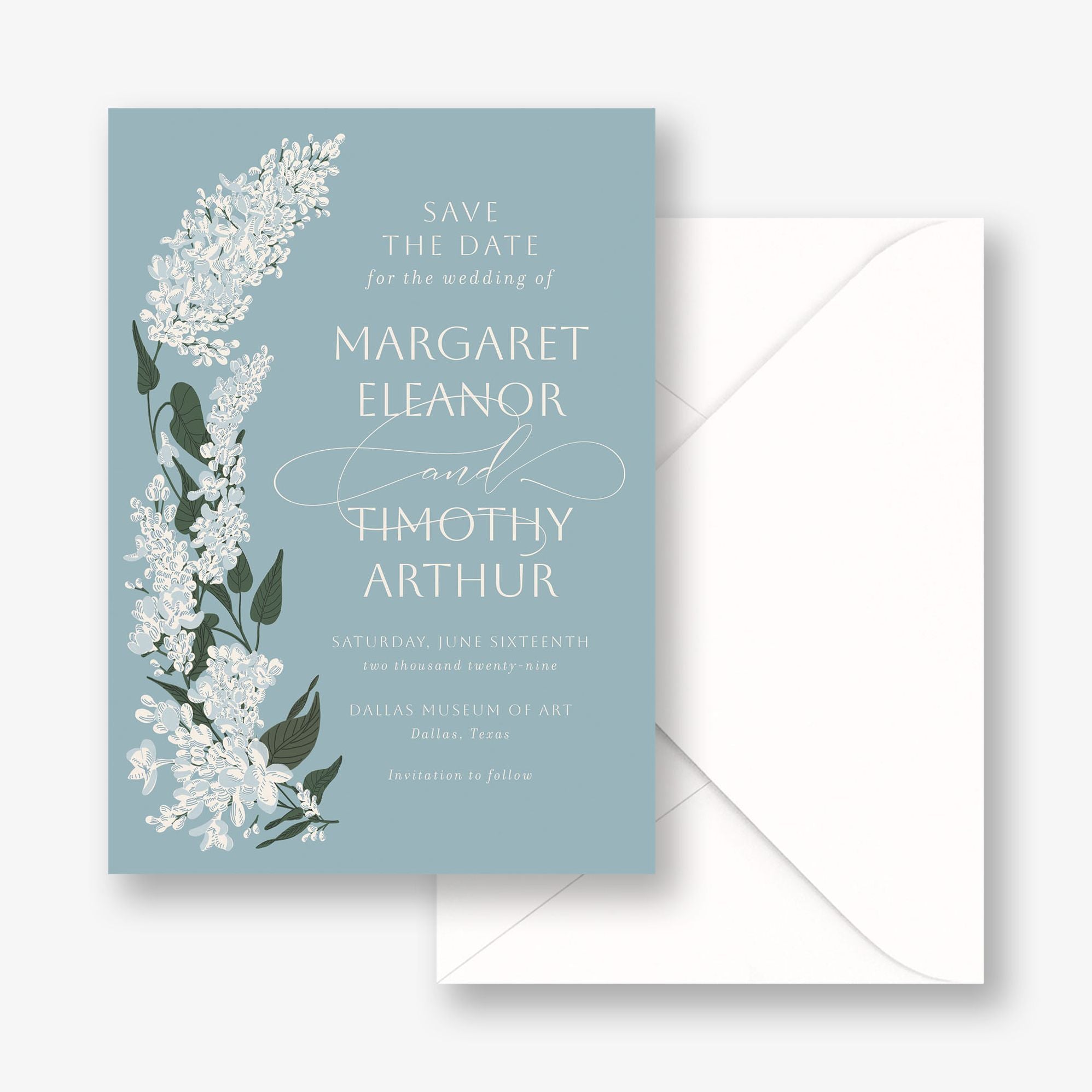 Lilac Bouquet Save the Date