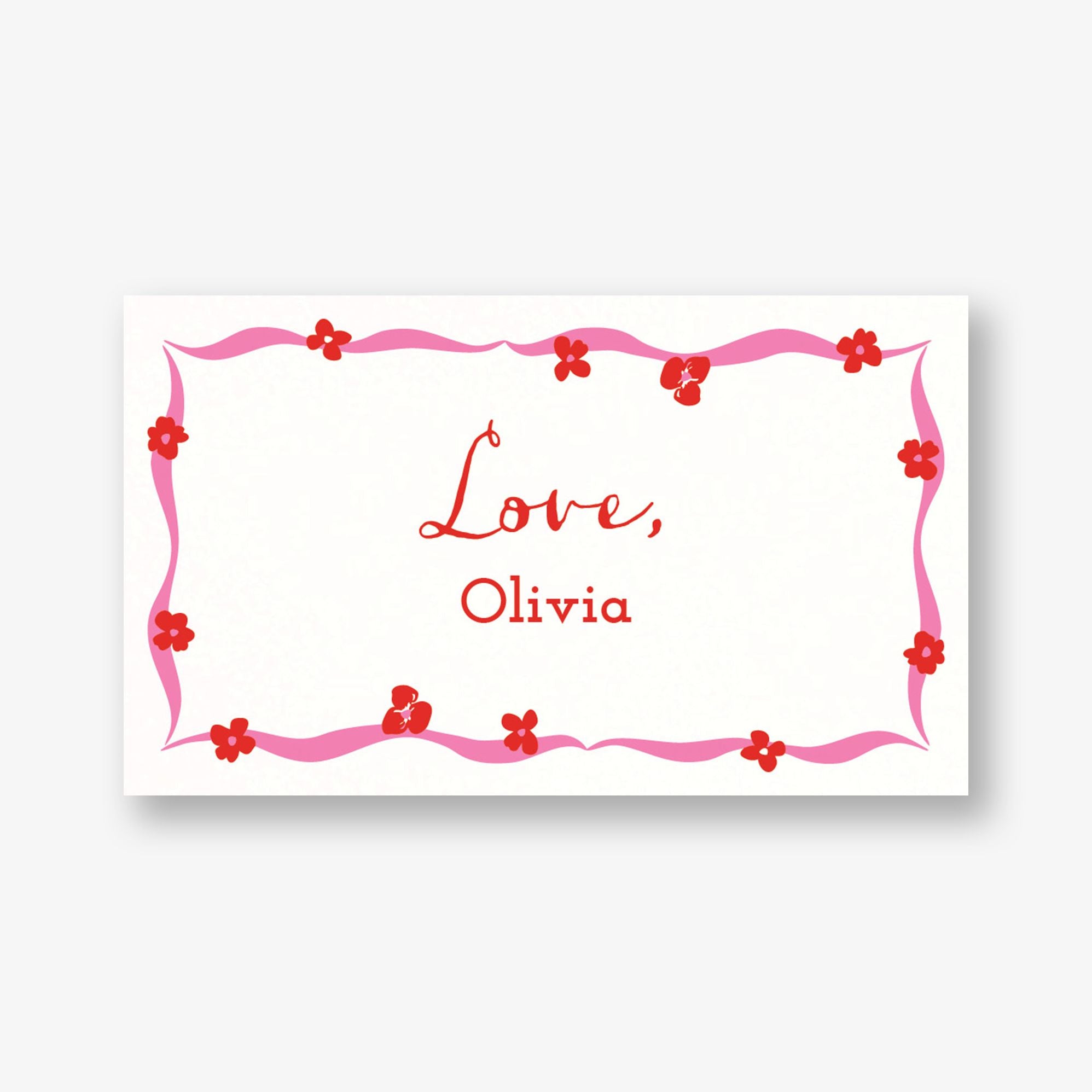 Floral Brushstroke Mini Valentine Card