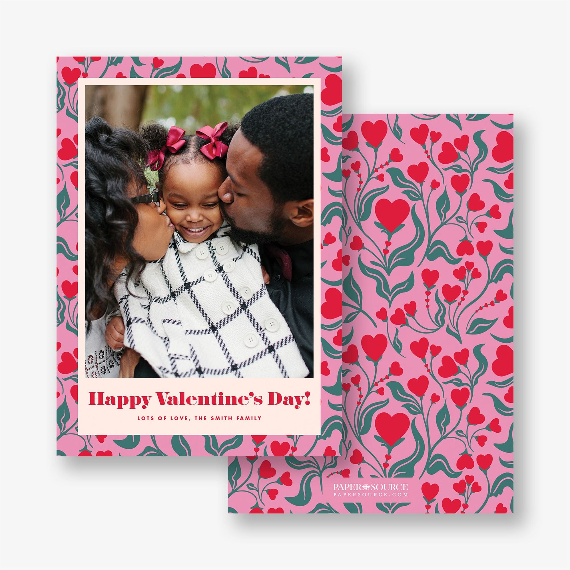 Heart Blooms Valentine Photo Card