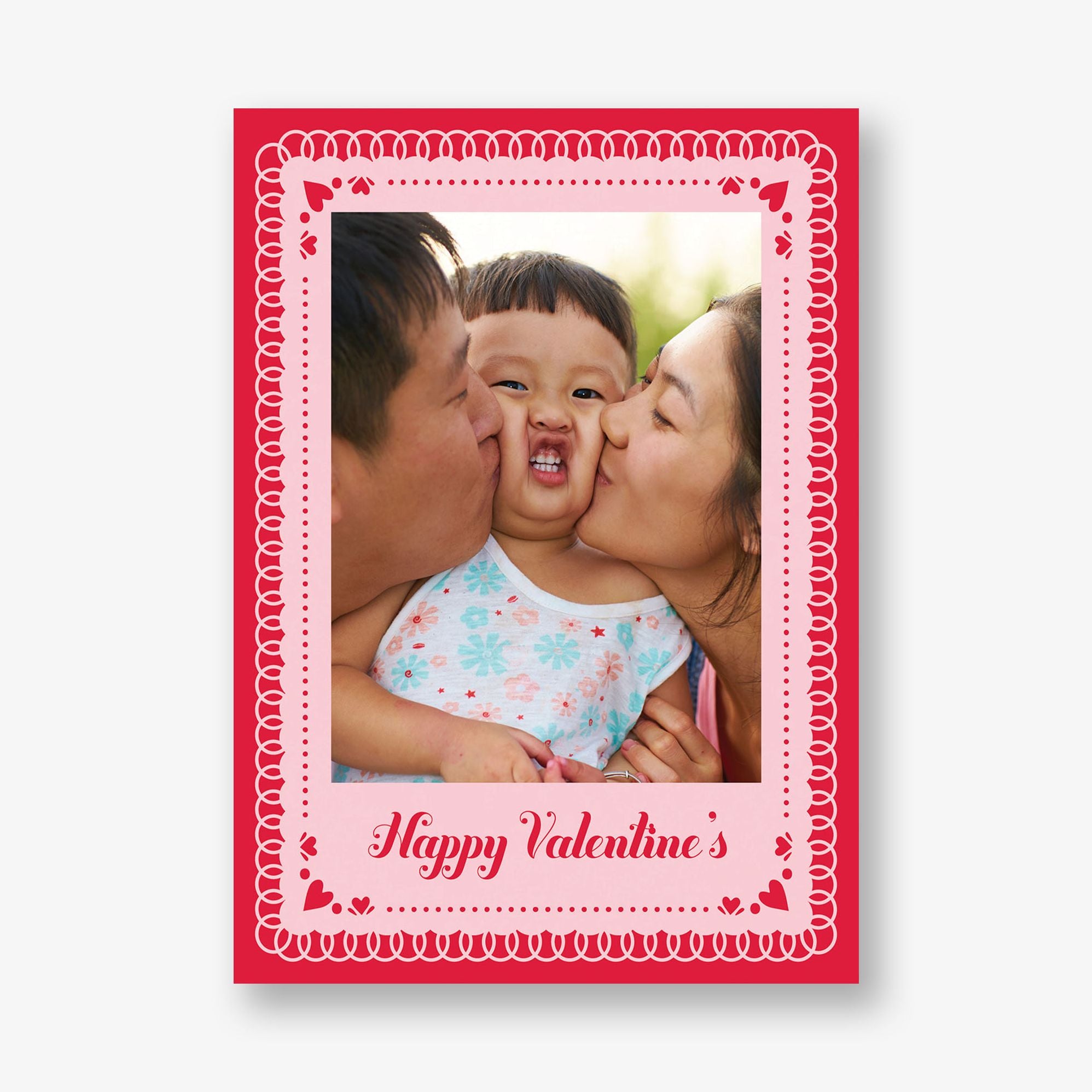 Doily Heart Frame Photo Card