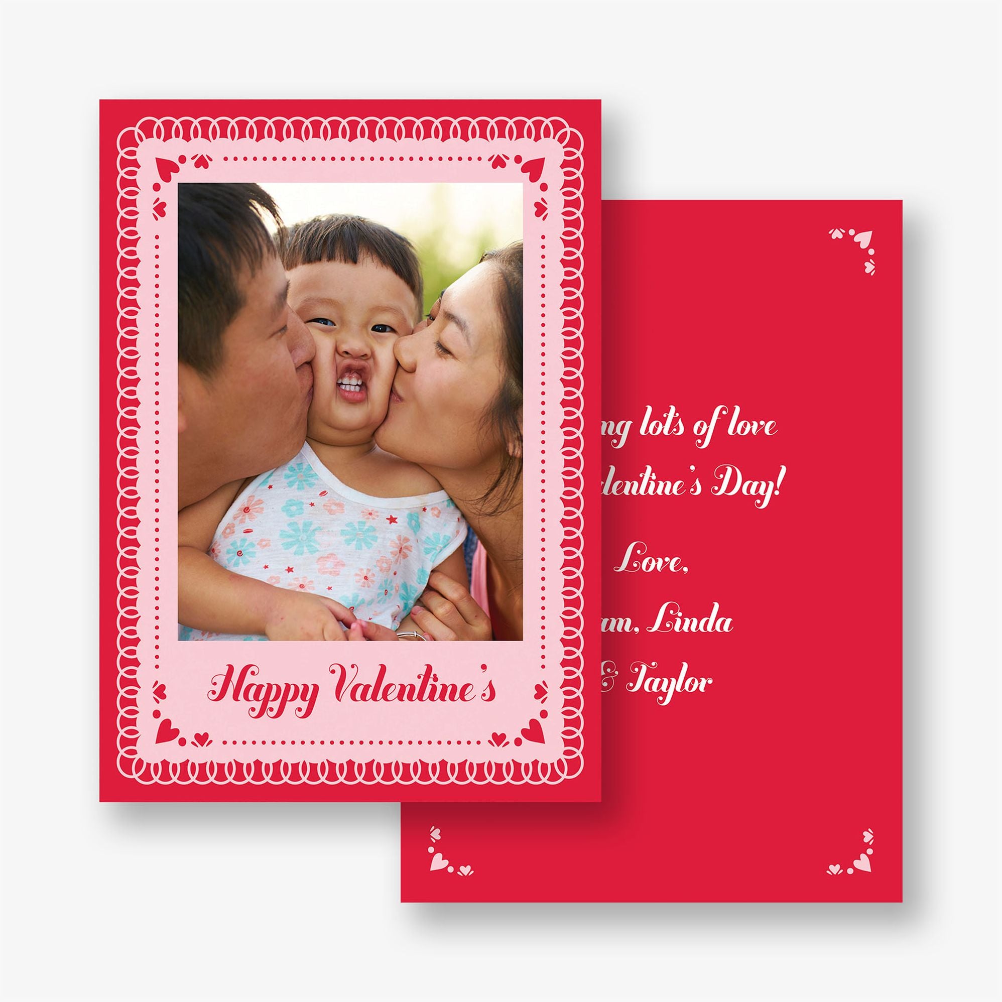 Doily Heart Frame Photo Card