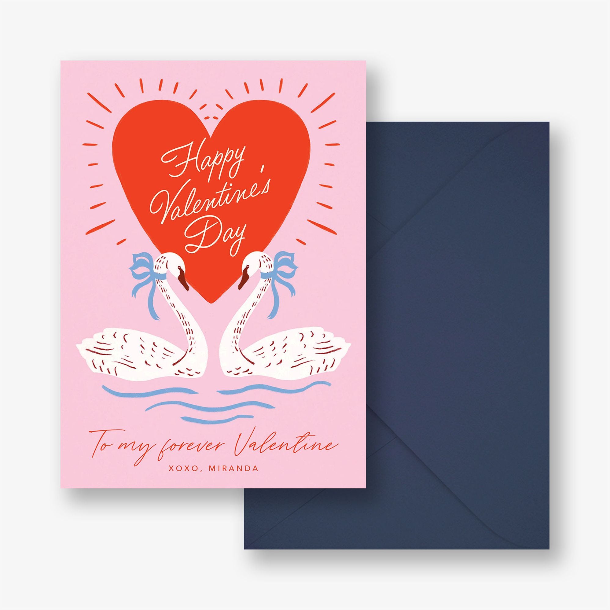 Sweet Swans Valentine Card