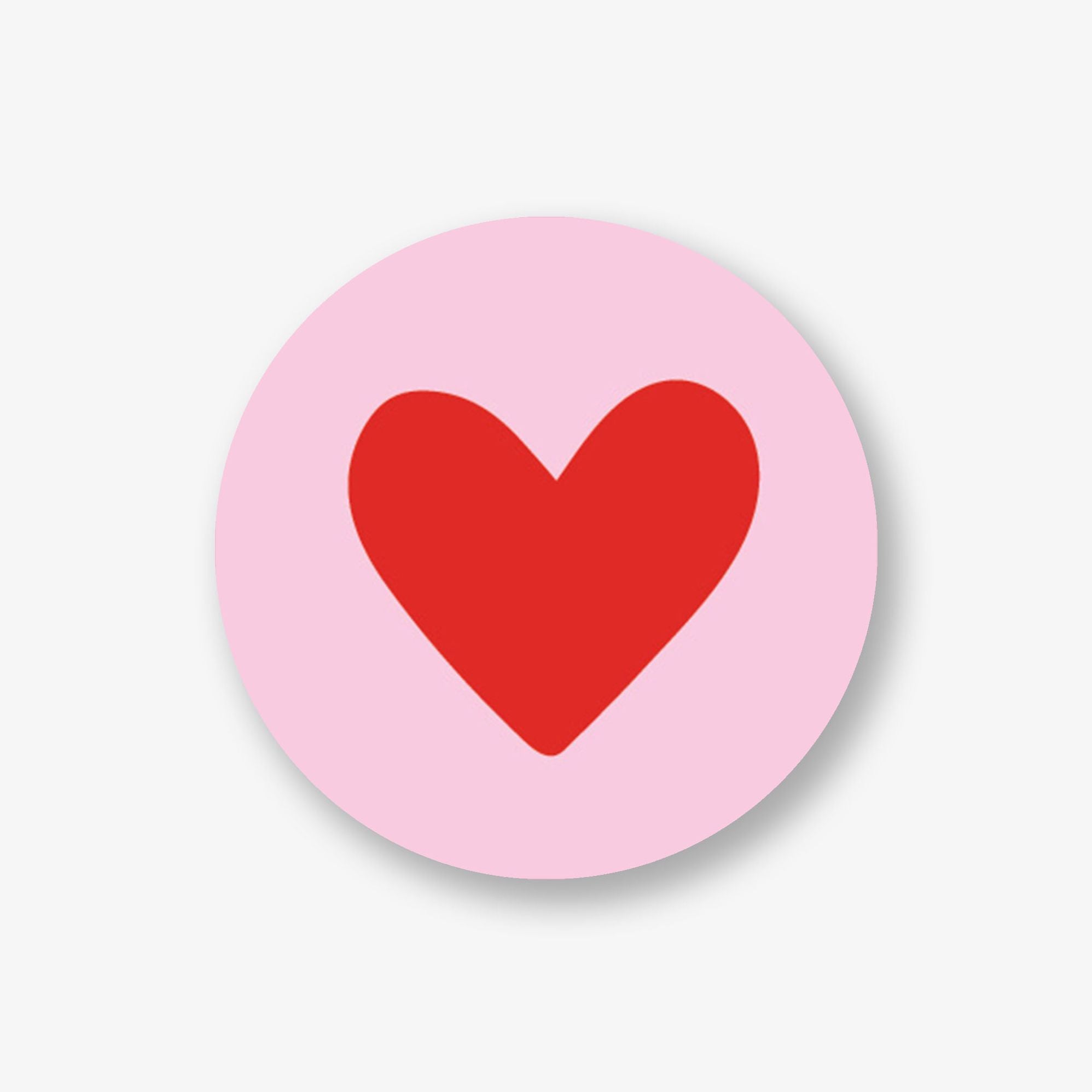 Colorblock Heart Circle Labels