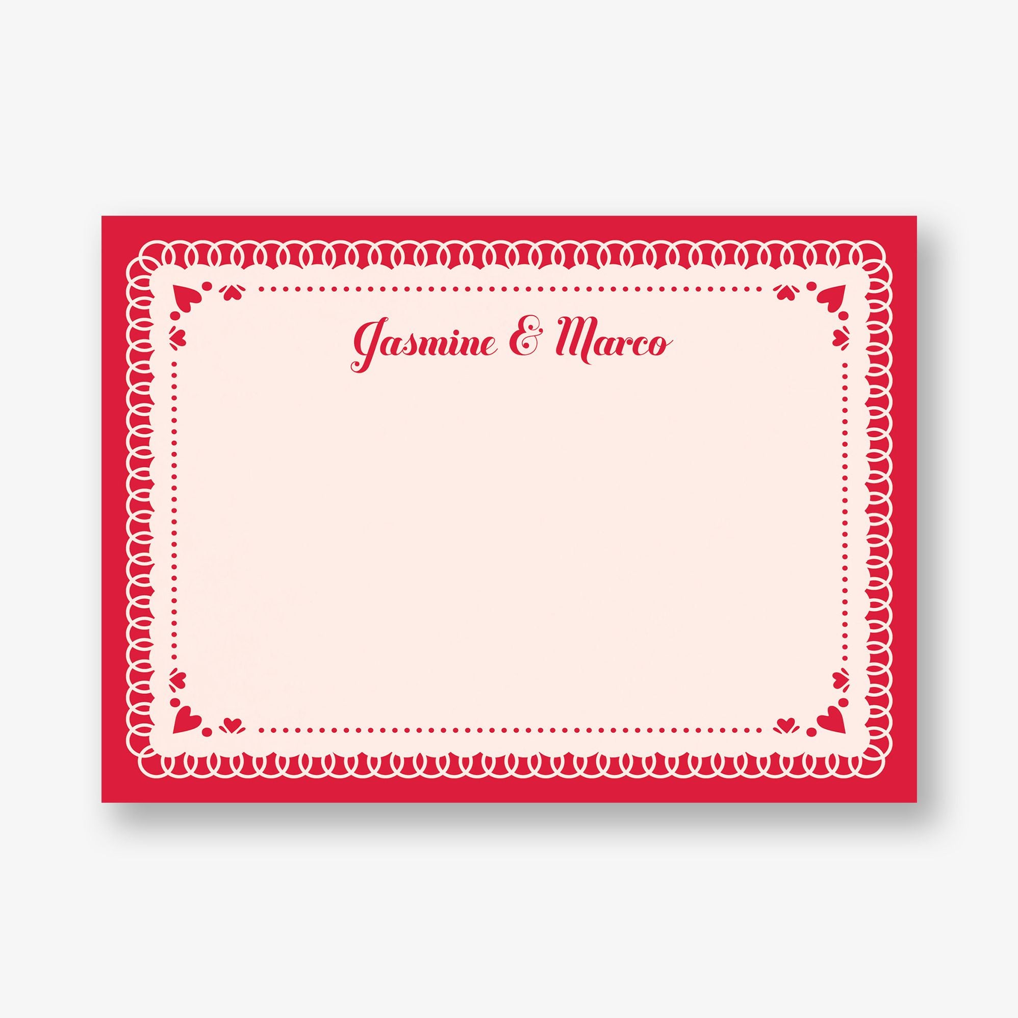 Doily Heart Frame Stationery