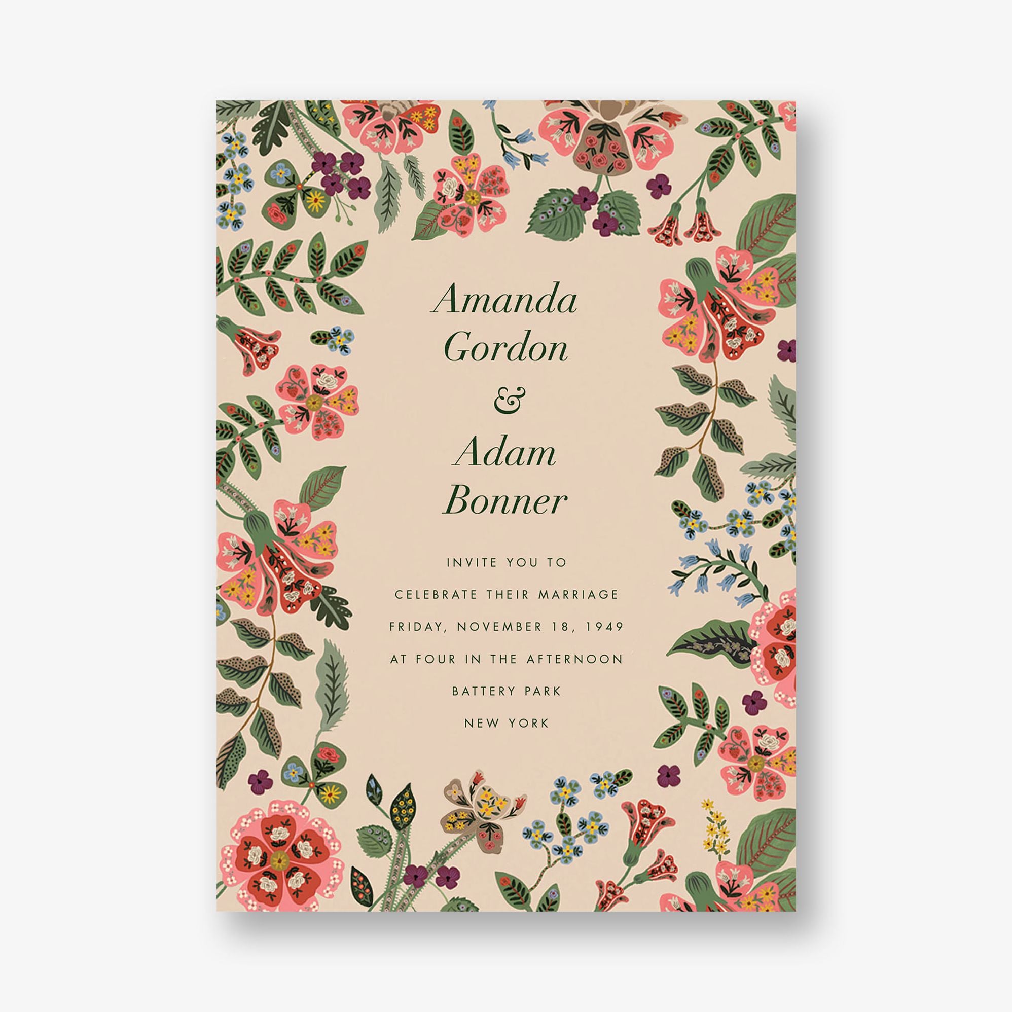 Gracie Border Wedding Invitation