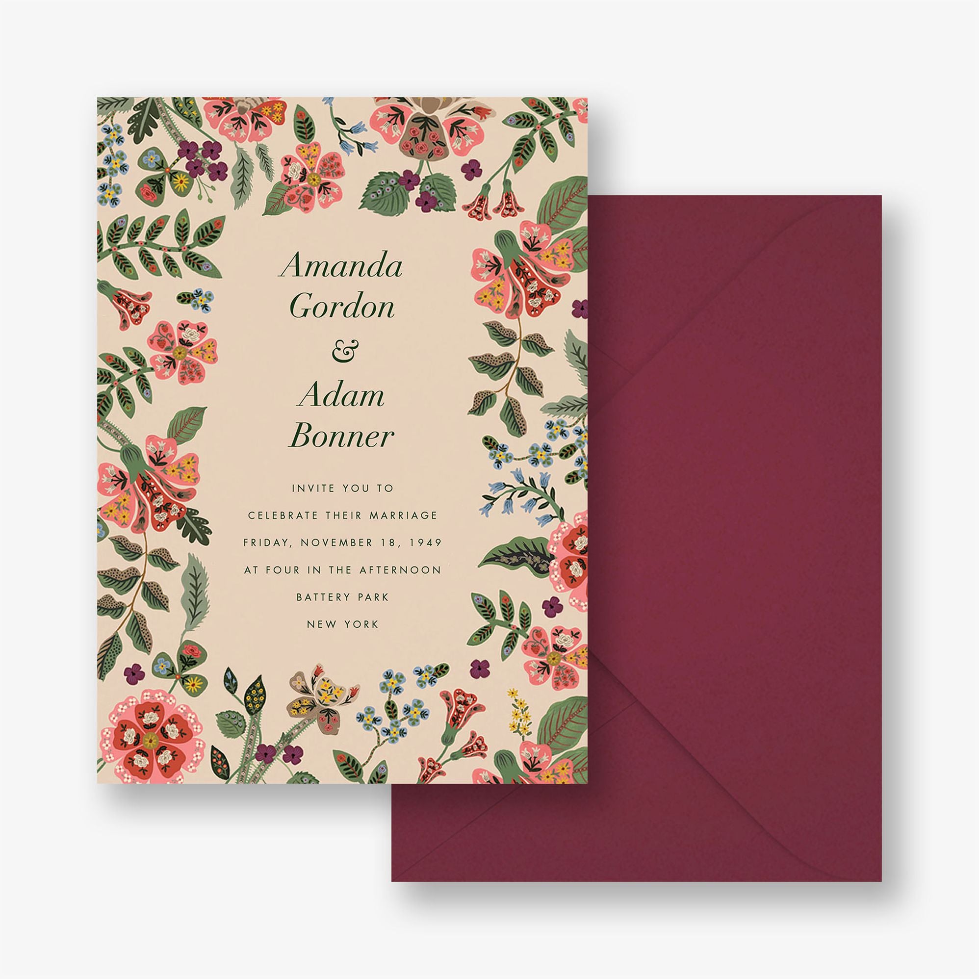 Gracie Border Wedding Invitation