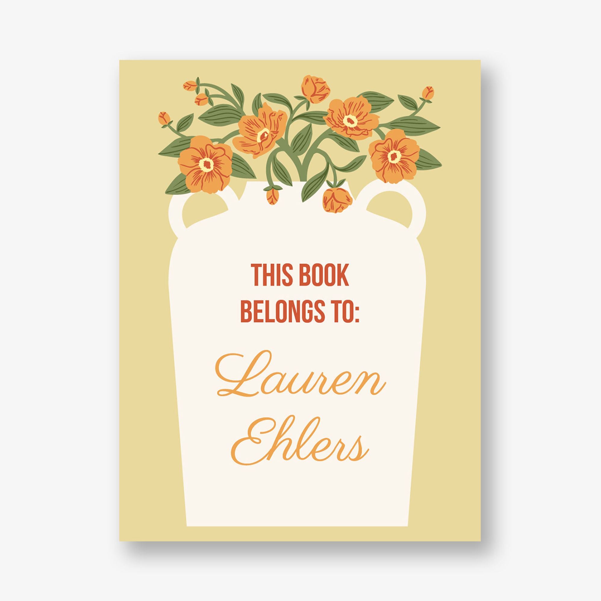 Bright Blossom Vase Adhesive Bookplates