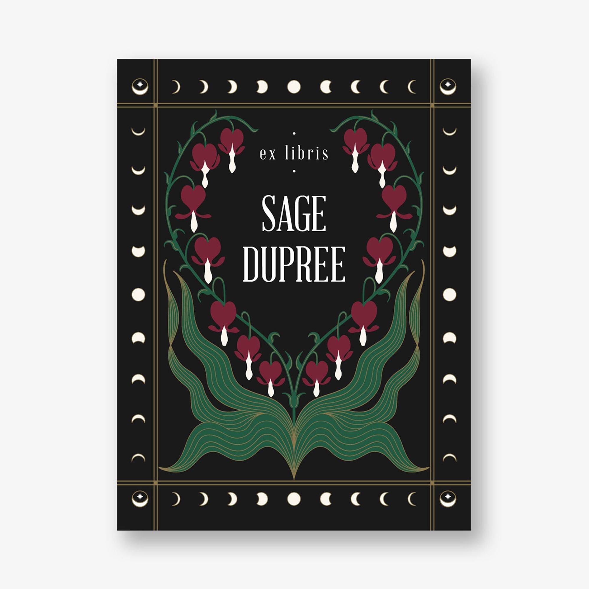 Lunar Florals Adhesive Bookplates