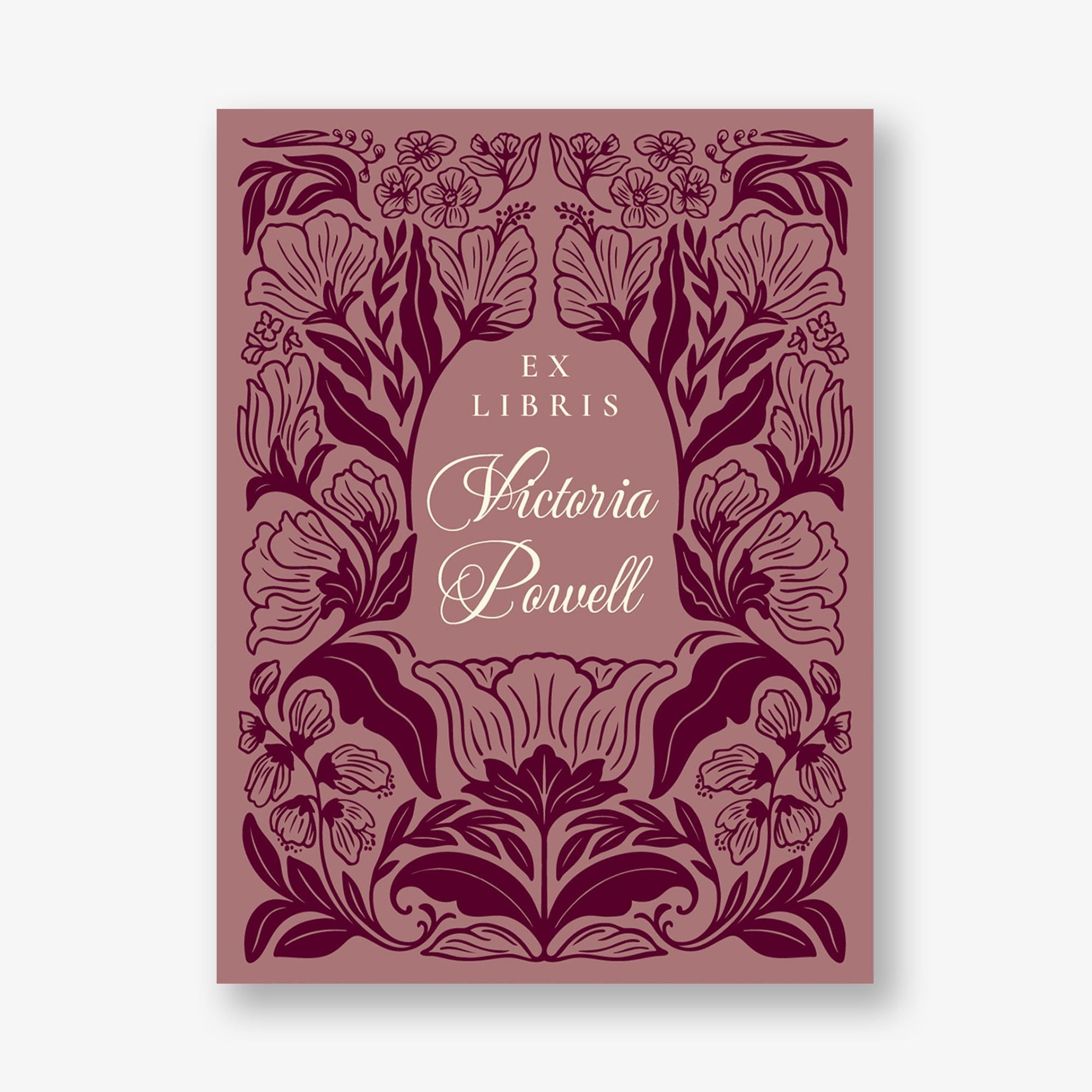 Deco Floral Frame Adhesive Bookplates