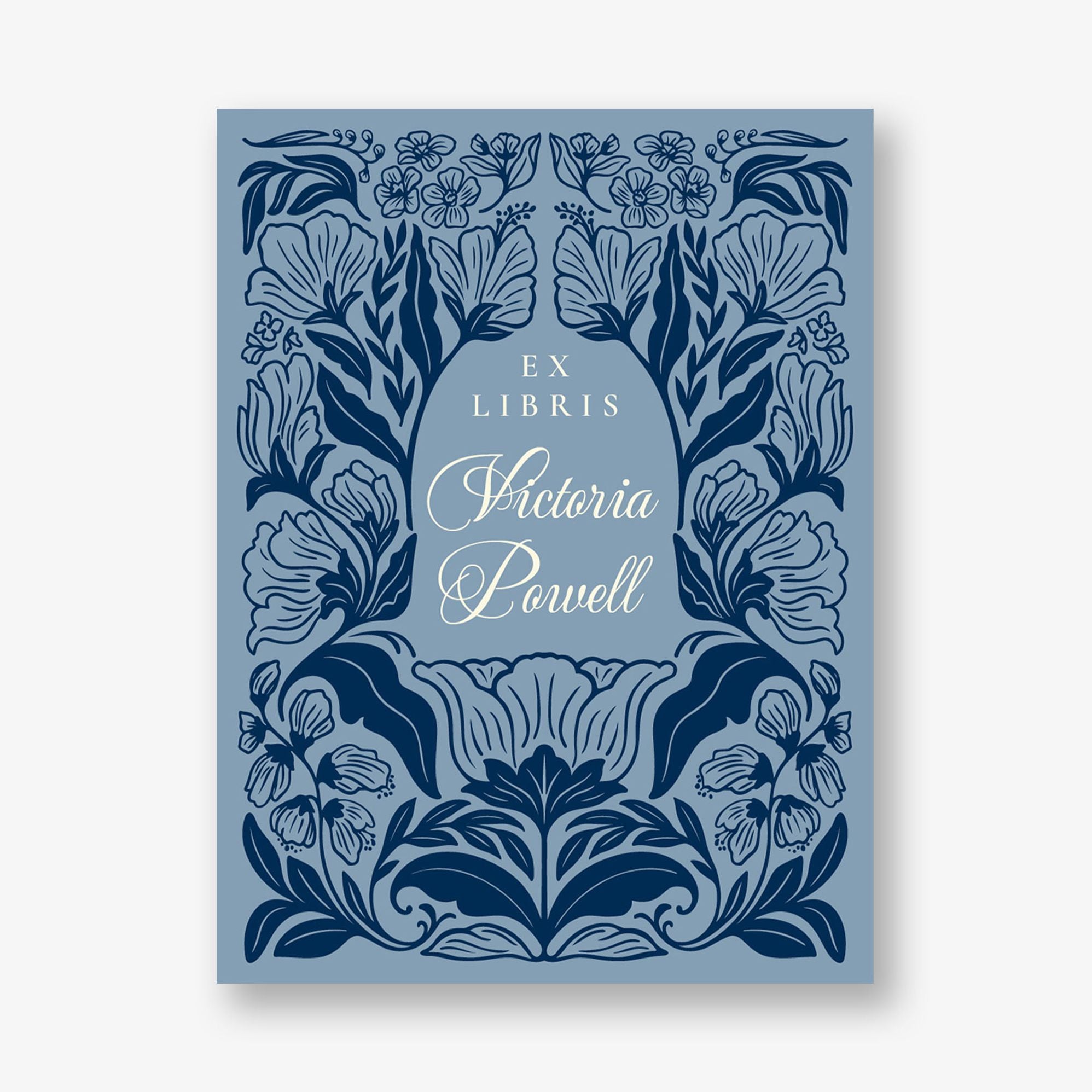 Deco Floral Frame Adhesive Bookplates