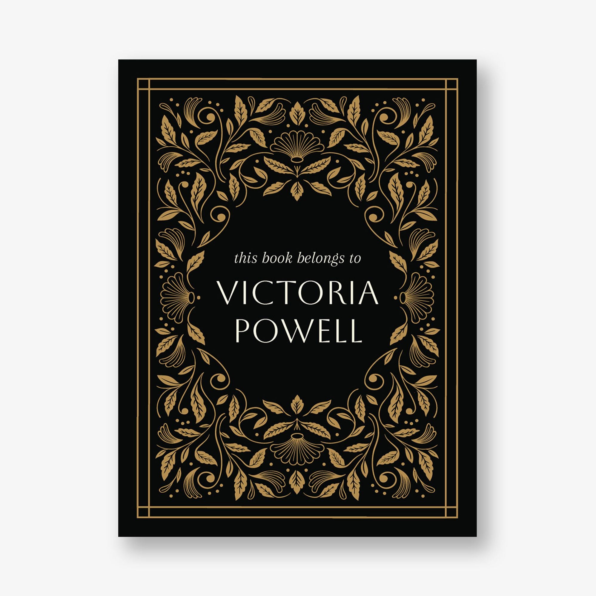 Dark Foliage Filigree Adhesive Bookplates