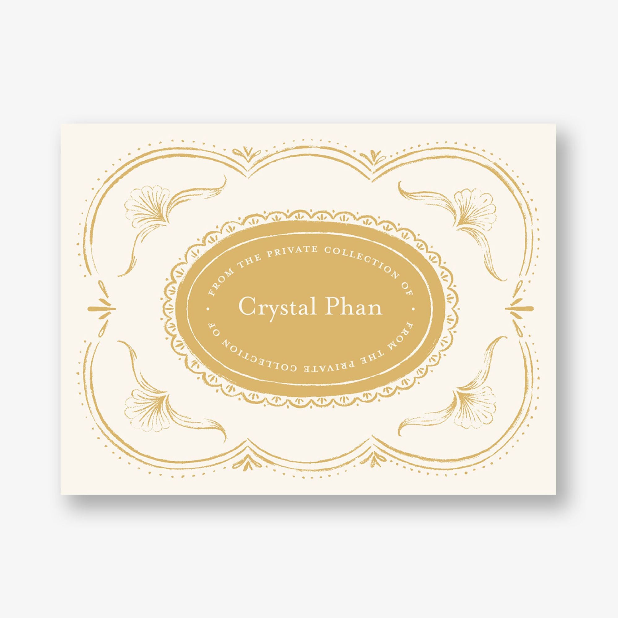 Vintage Scalloped Frame Adhesive Bookplates