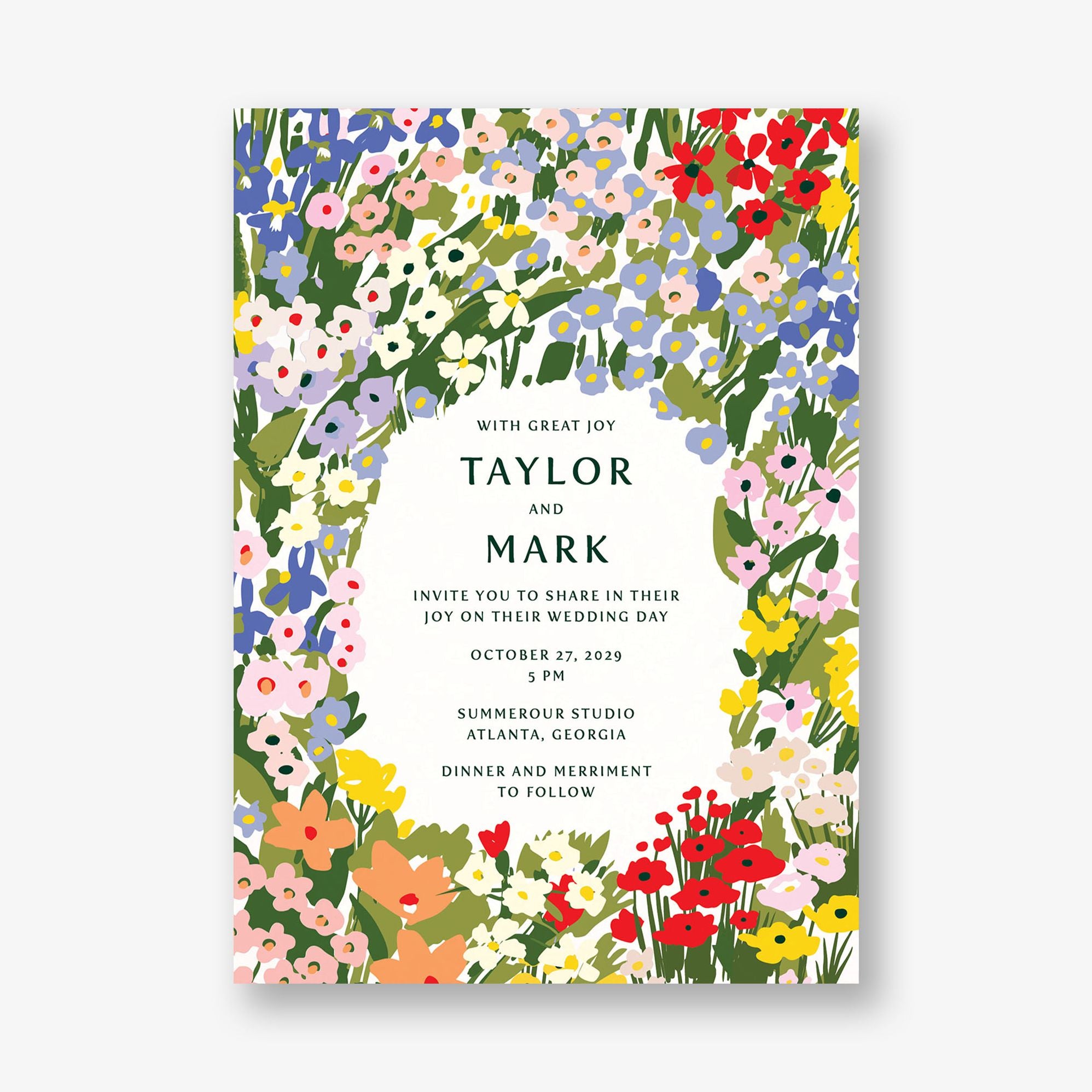 Wildflower Wedding Invitation