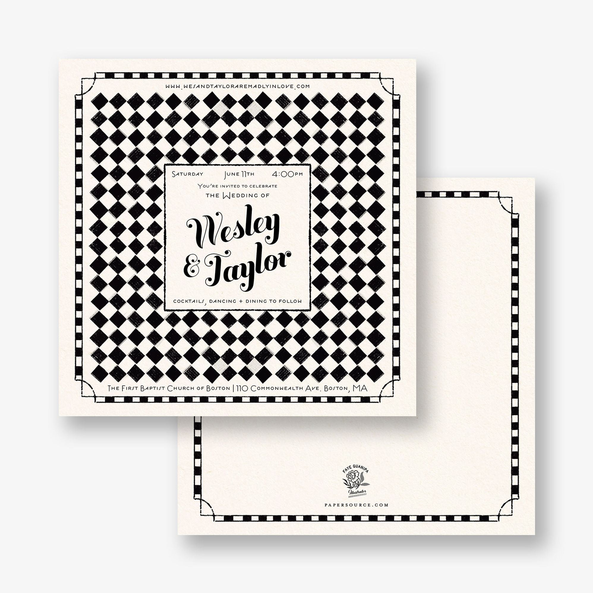 Vintage NYC Deli Wedding Invitation