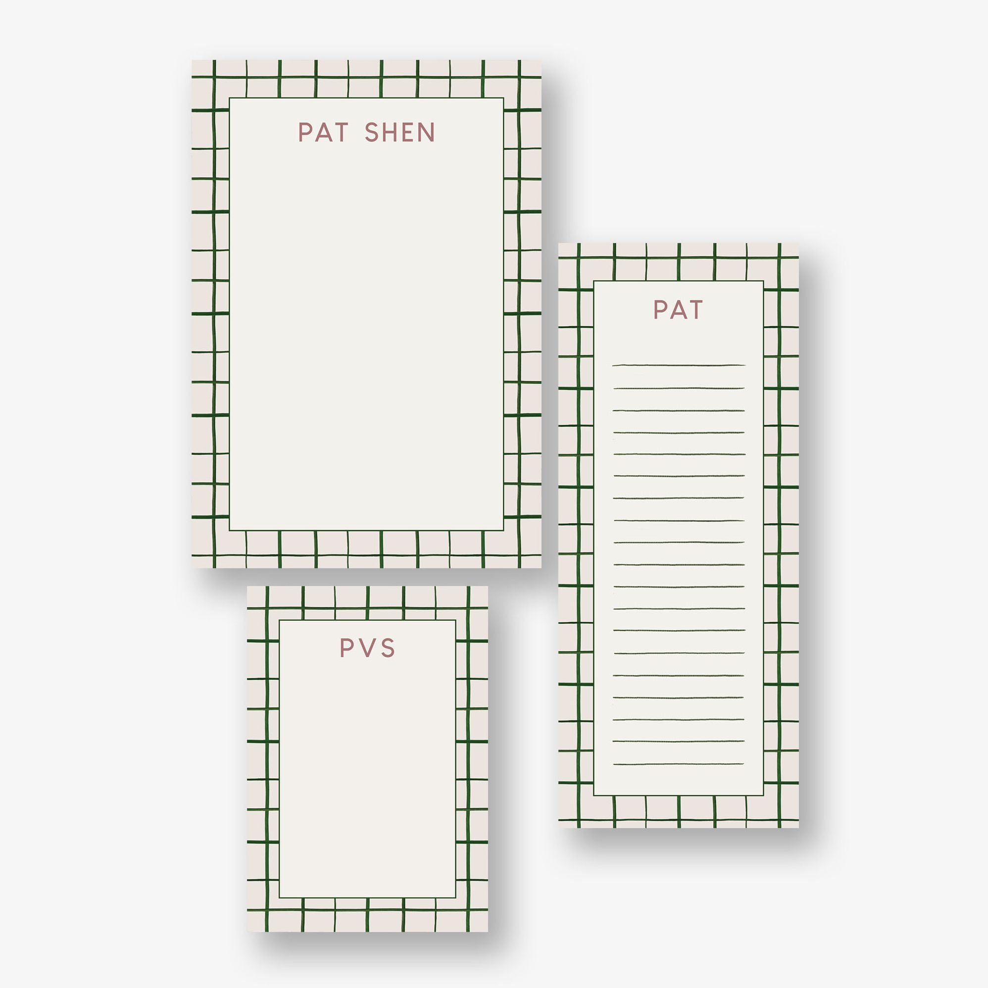 Emerald Grid Mixed Notepad Set