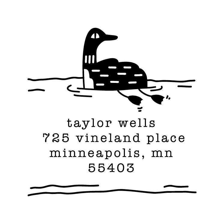 Loon and Lake Custom Stamp Gift Set