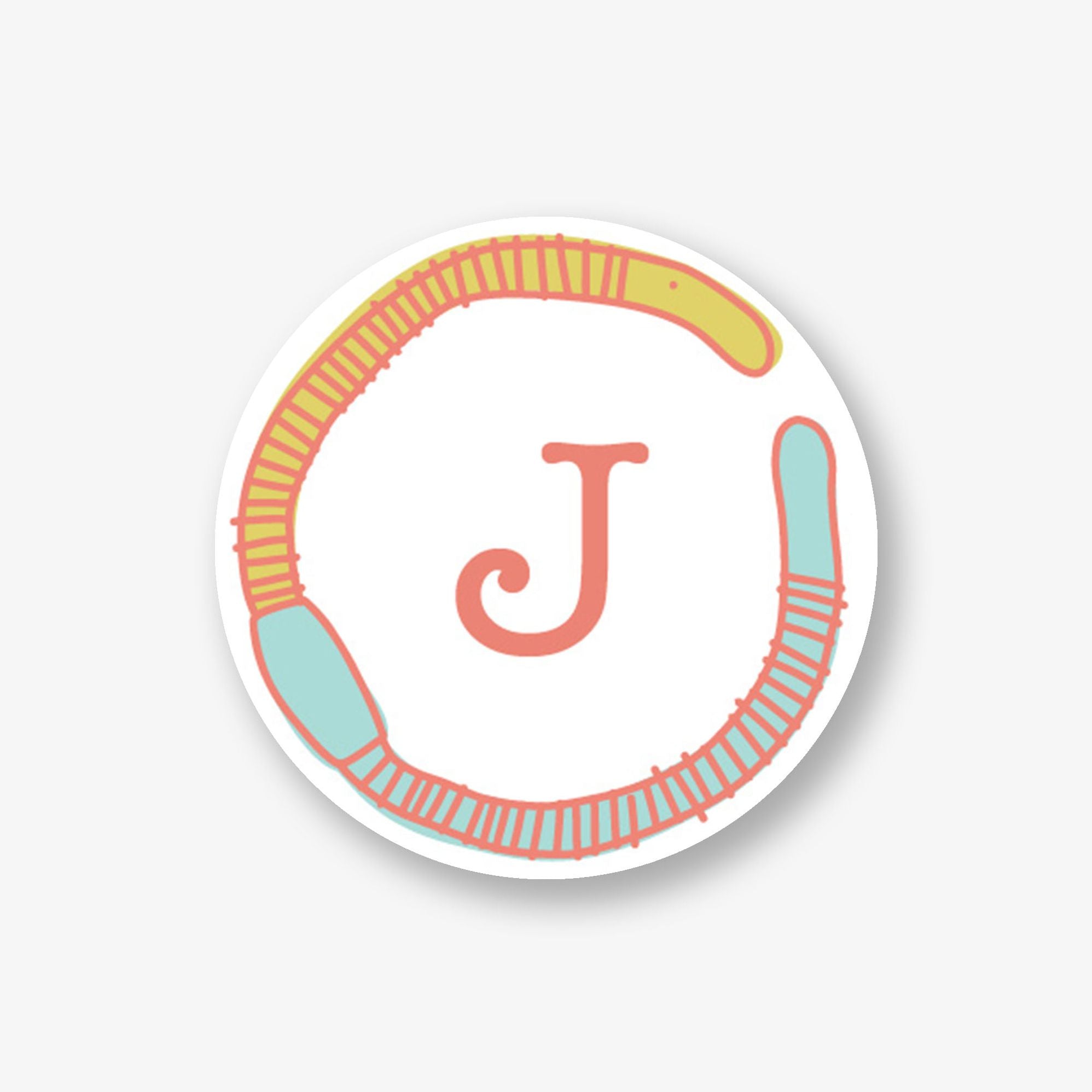 Wiggle Worm Personalized Sticker