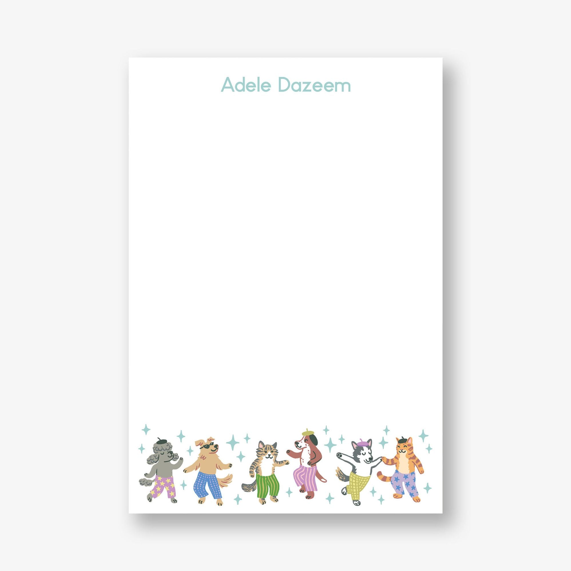 Groovy Animals Personalized Notepad Set