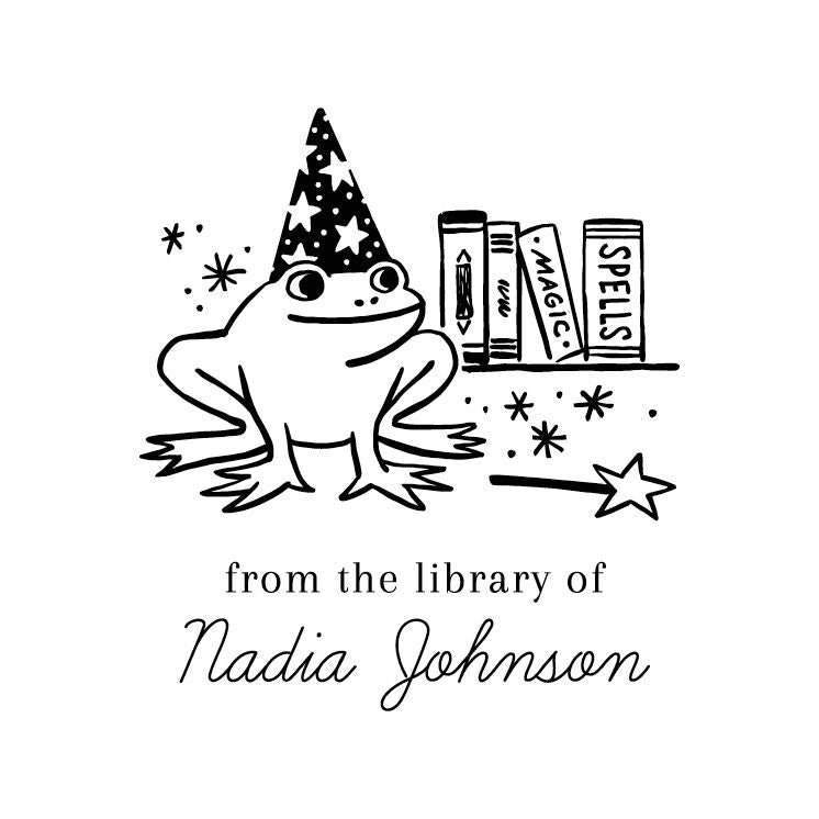 Frog Wizard Custom Stamp