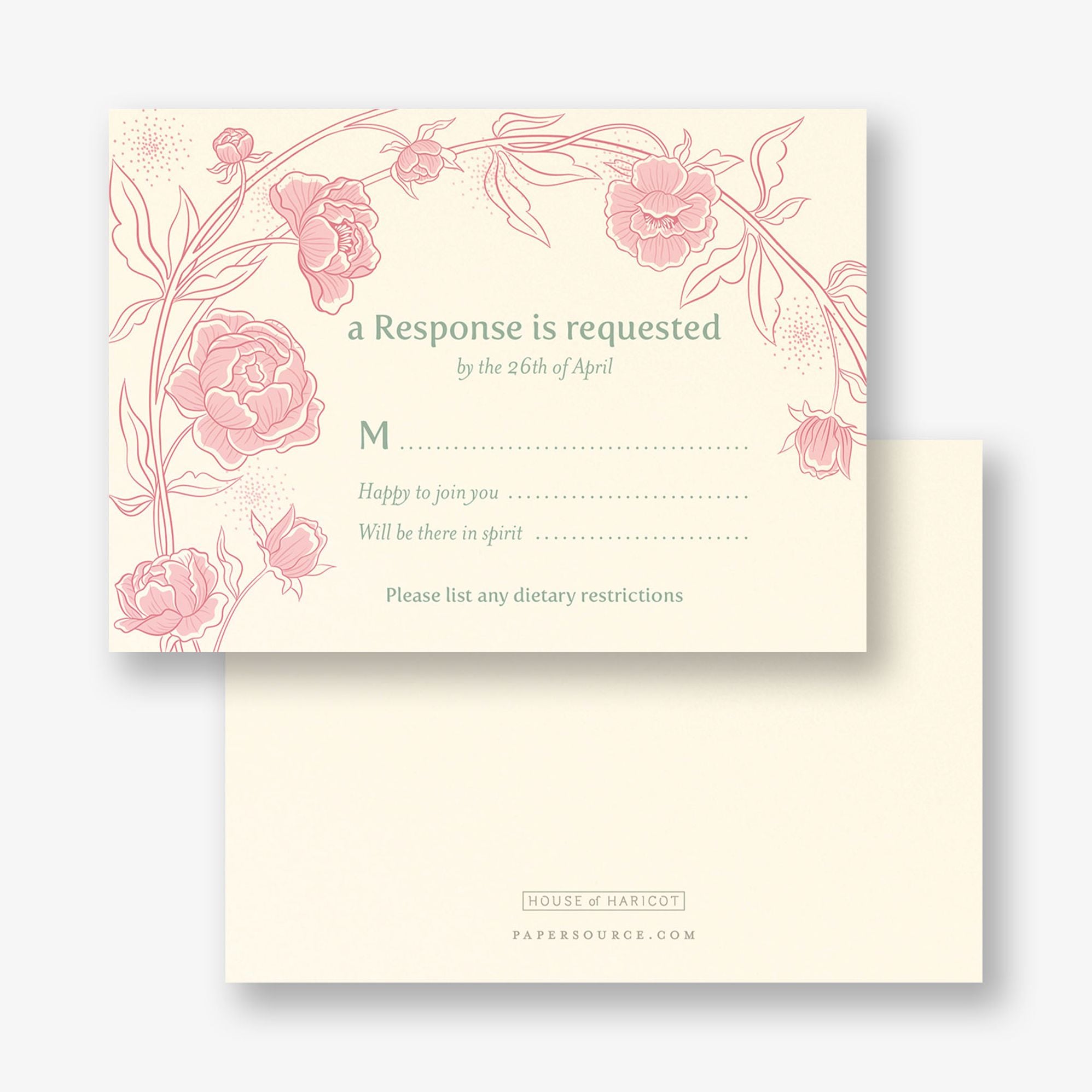 Champagne Glasses Response Card