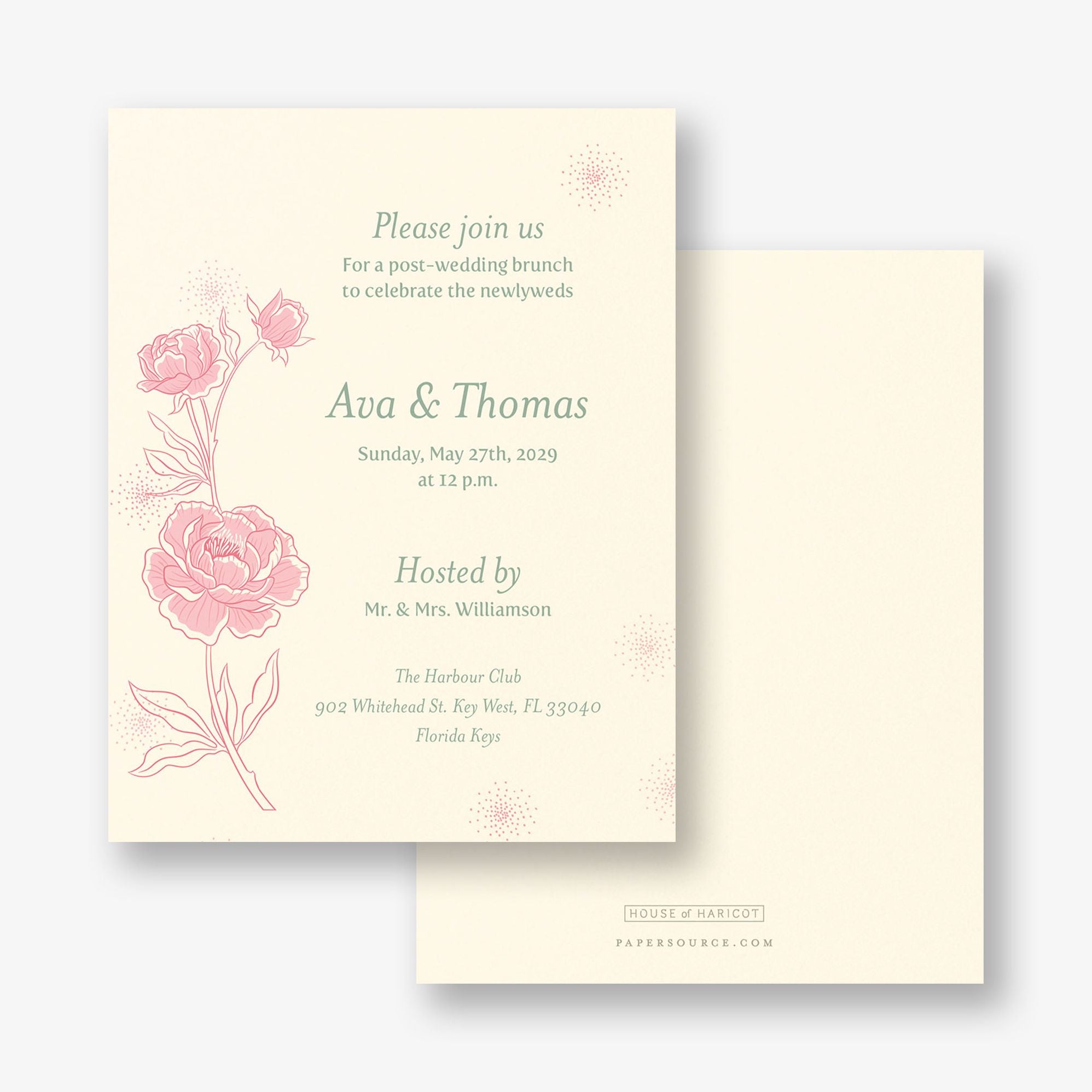 Champagne Glasses Information Card