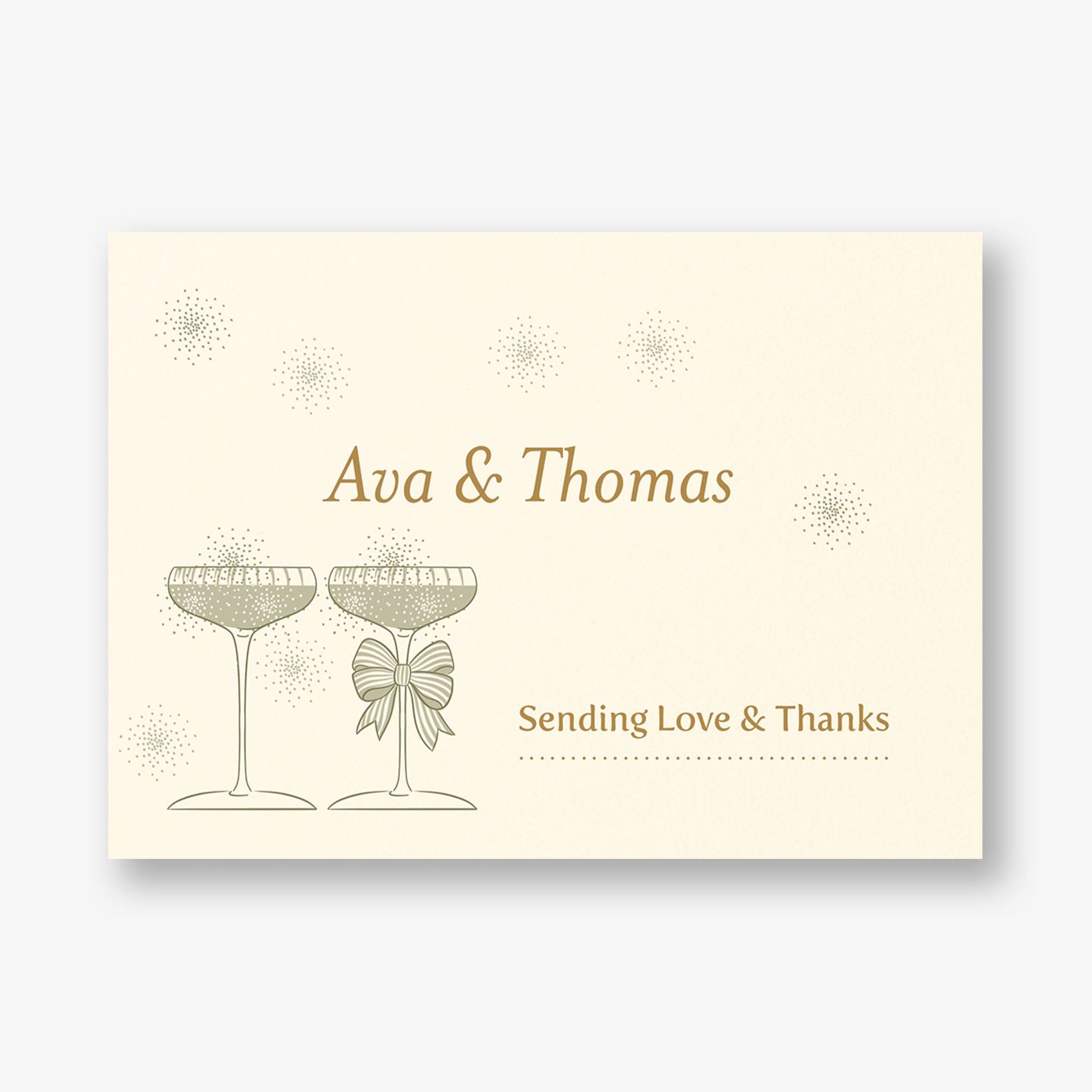 Champagne Glasses Thank You Card