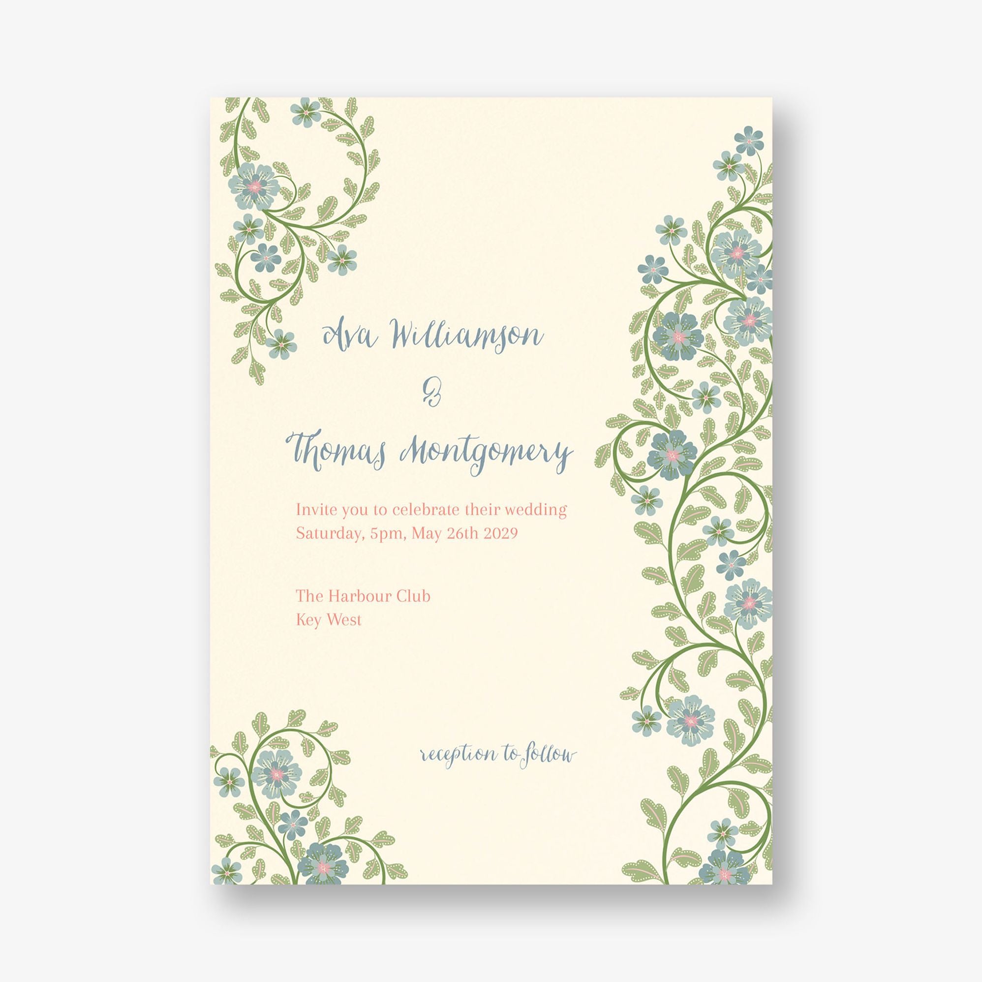 Flower Garden Wedding Invitation