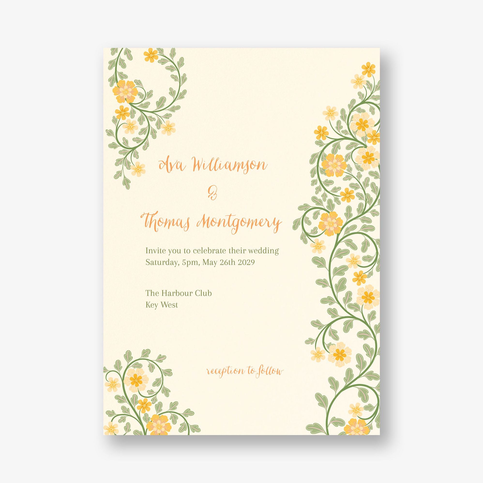 Flower Garden Wedding Invitation