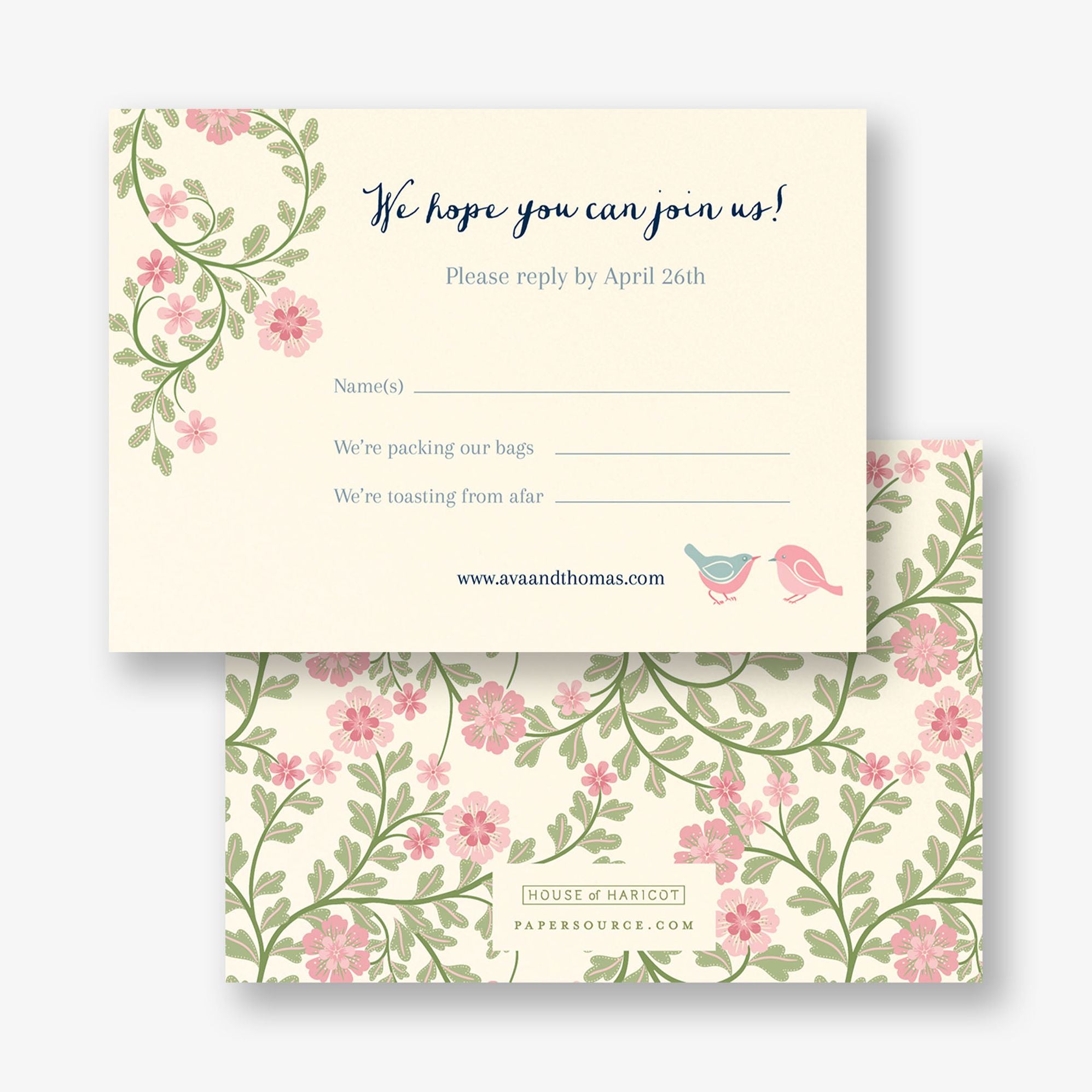 Flower Garden Response Card