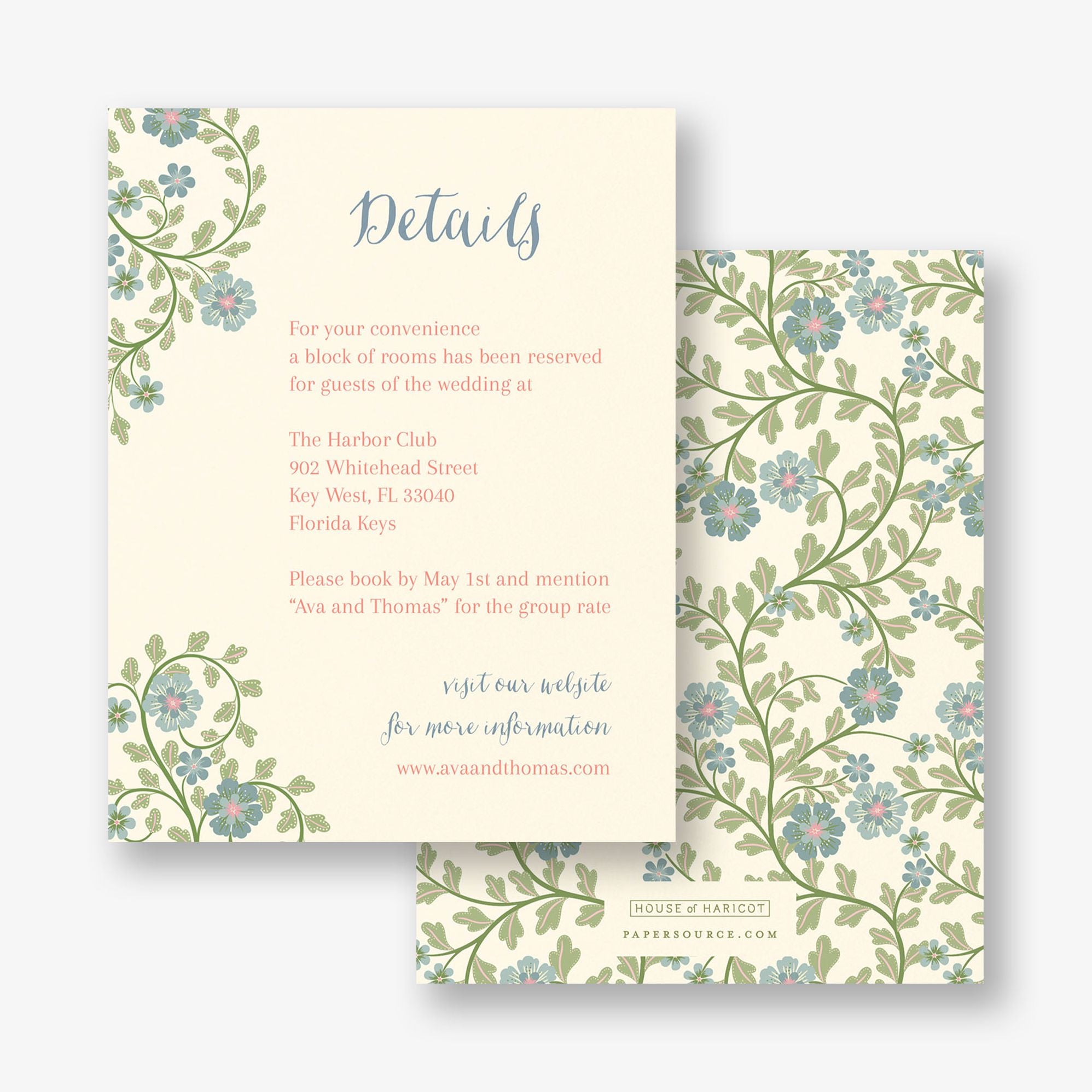 Flower Garden Information Card