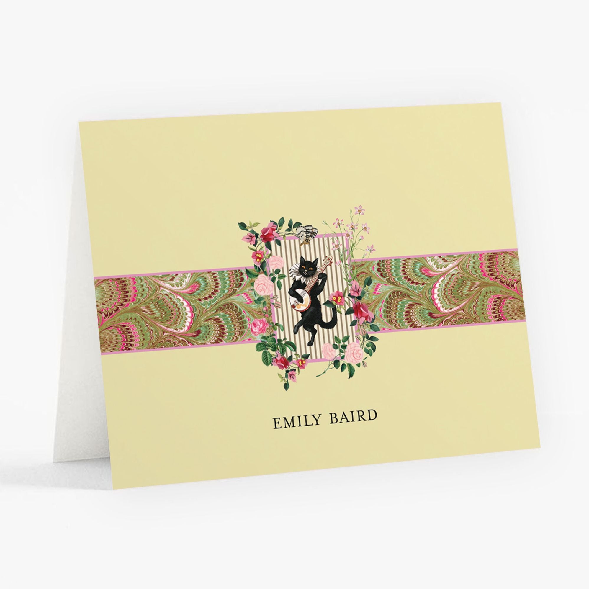 Marbled Menagerie Folded Stationery