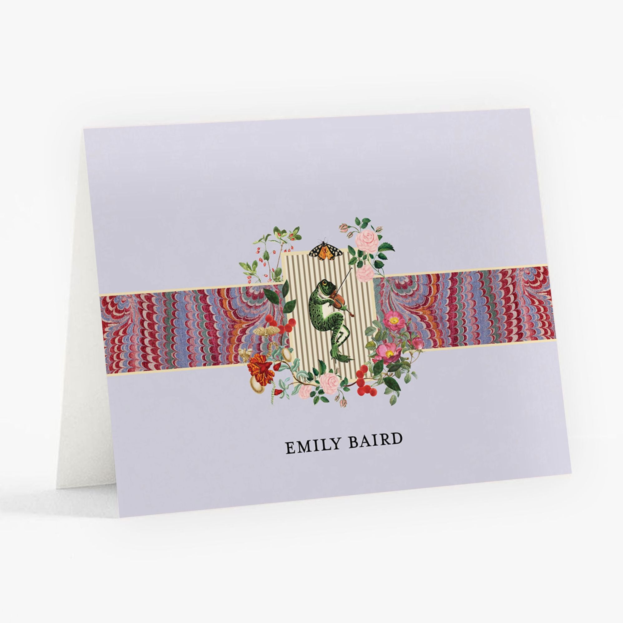 Marbled Menagerie Folded Stationery