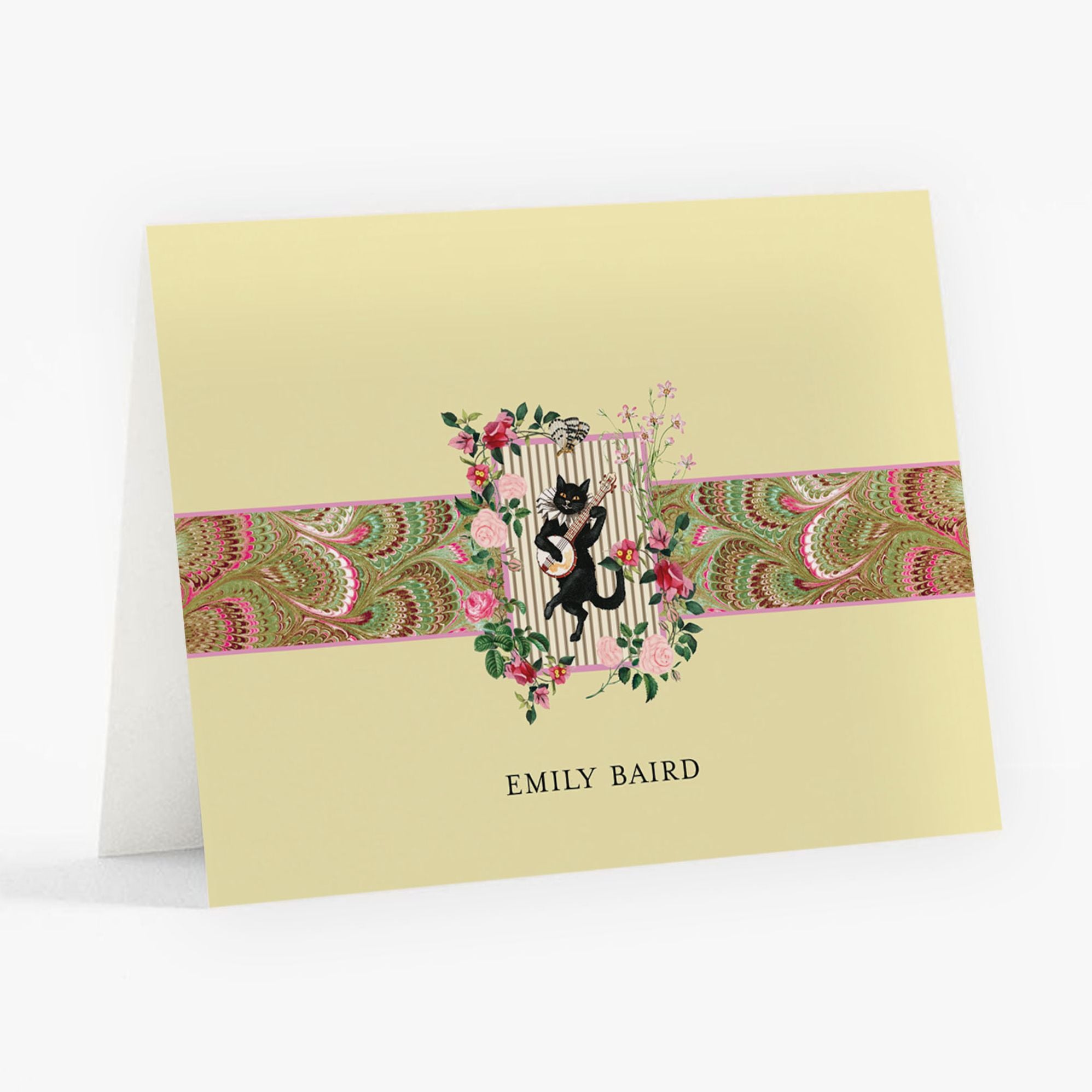 Marbled Menagerie Folded Stationery