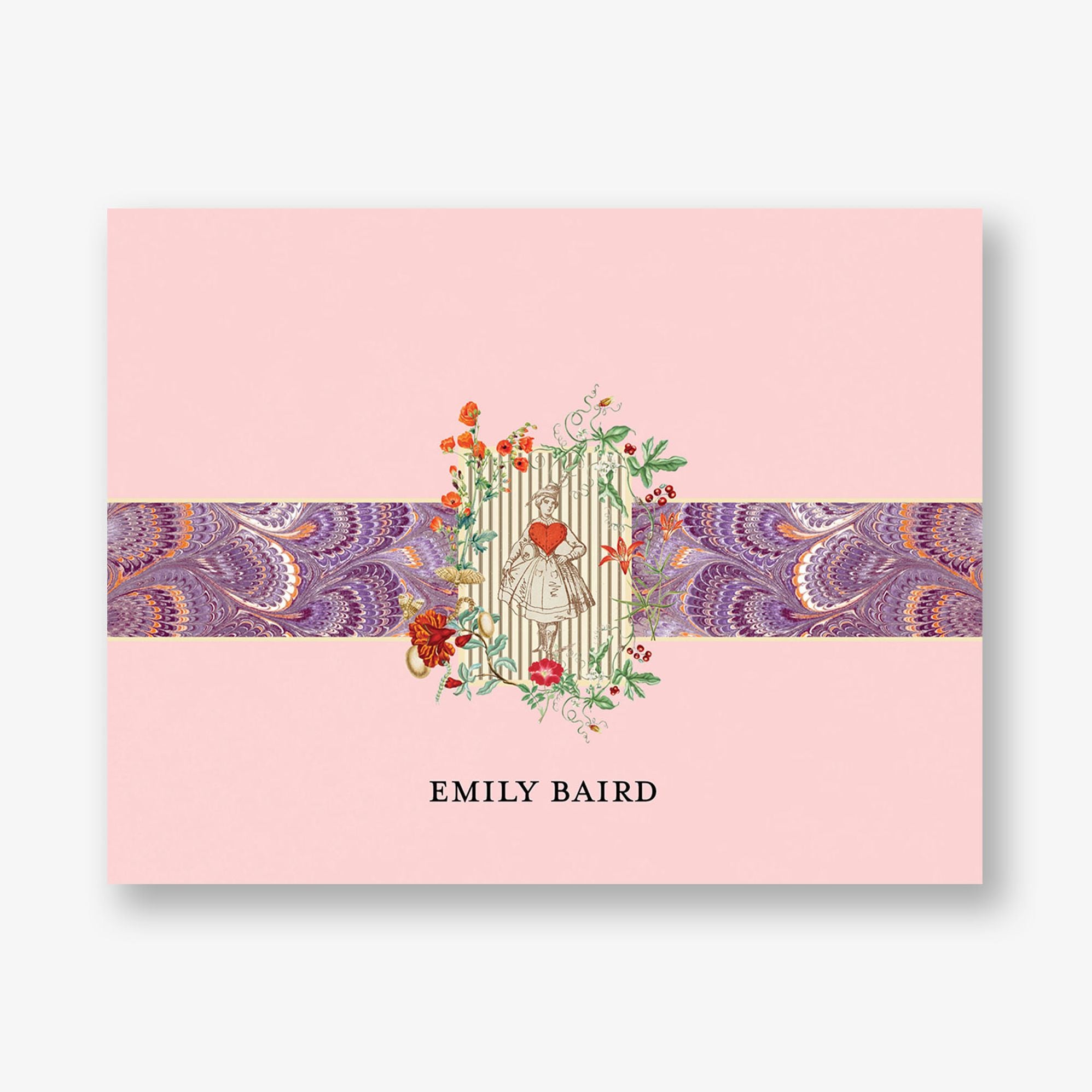 Marbled Menagerie Folded Stationery