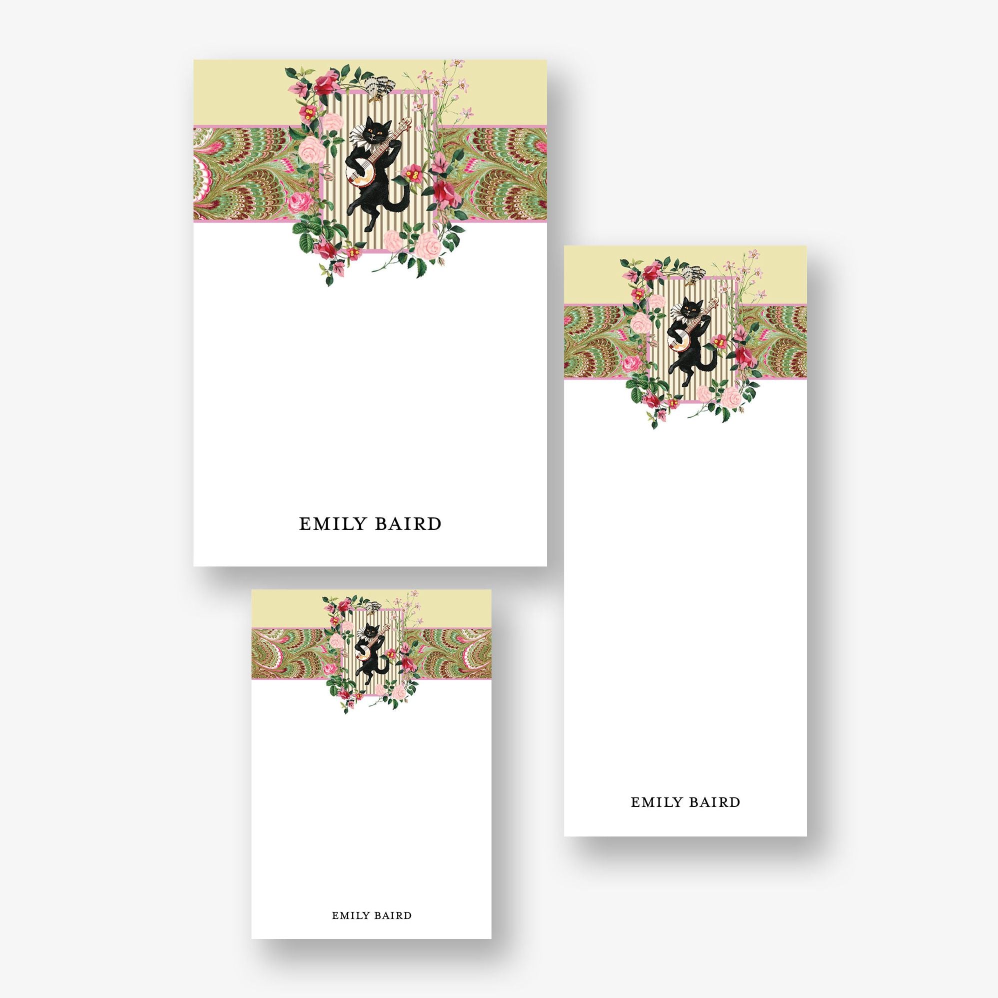 Marbled Menagerie Personalized Mixed Notepad Set