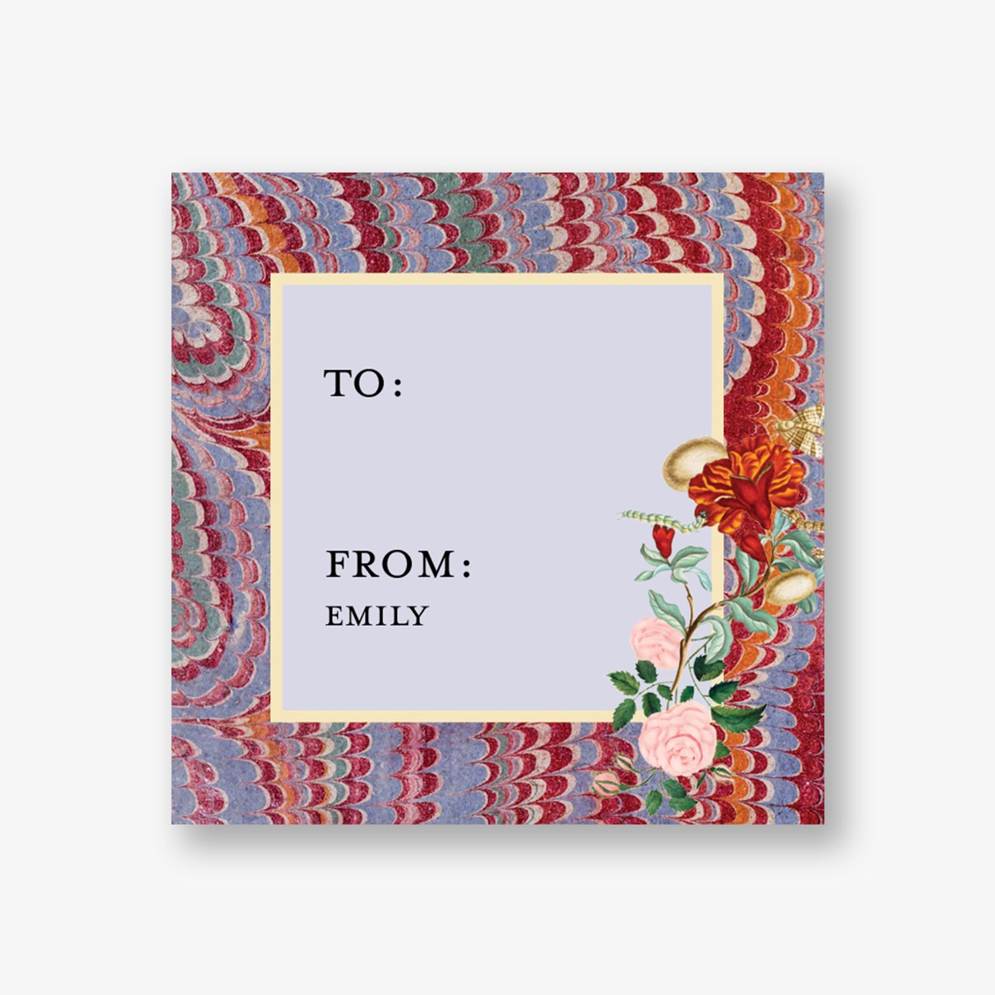 Marbled Menagerie Gift Tag Label