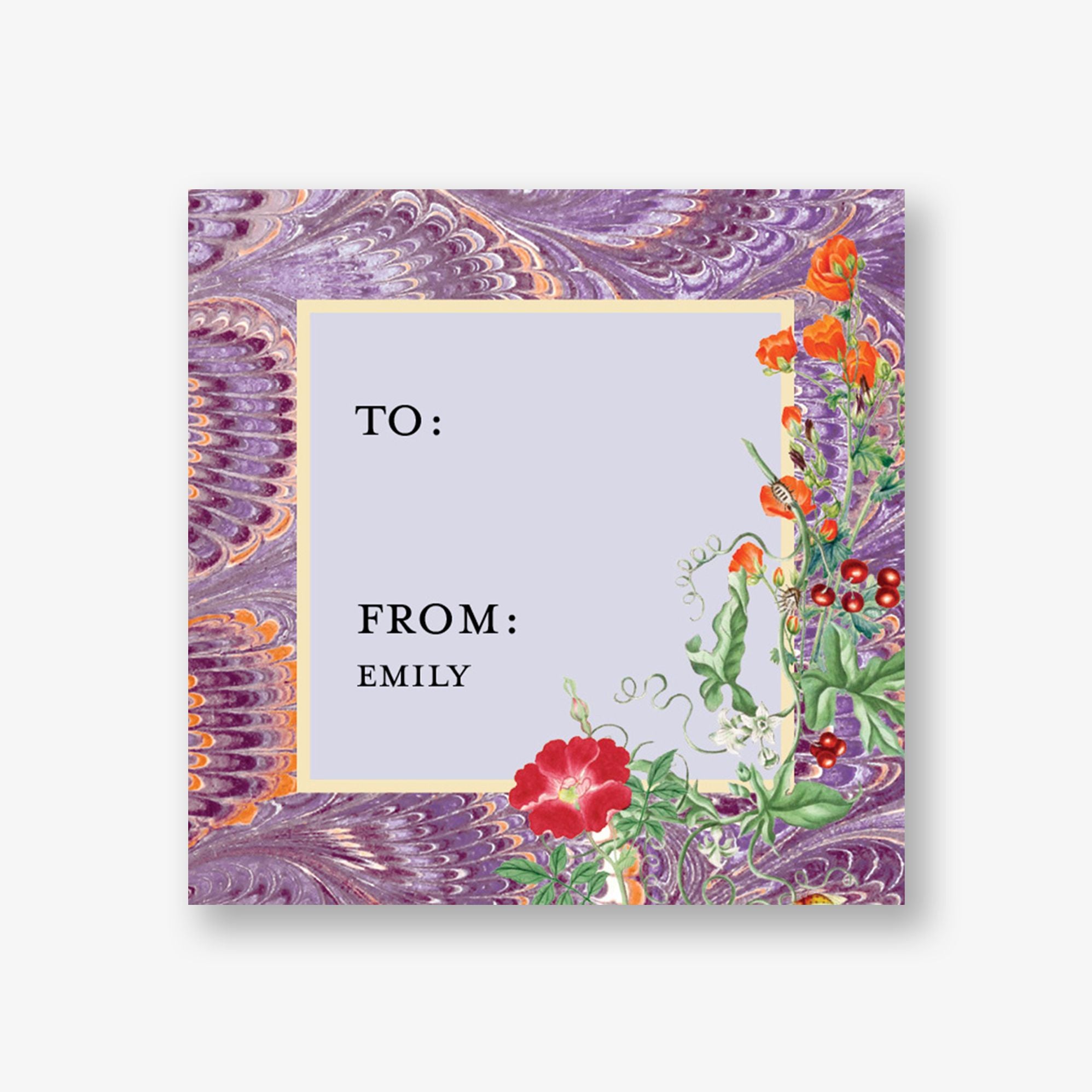 Marbled Menagerie Gift Tag Label