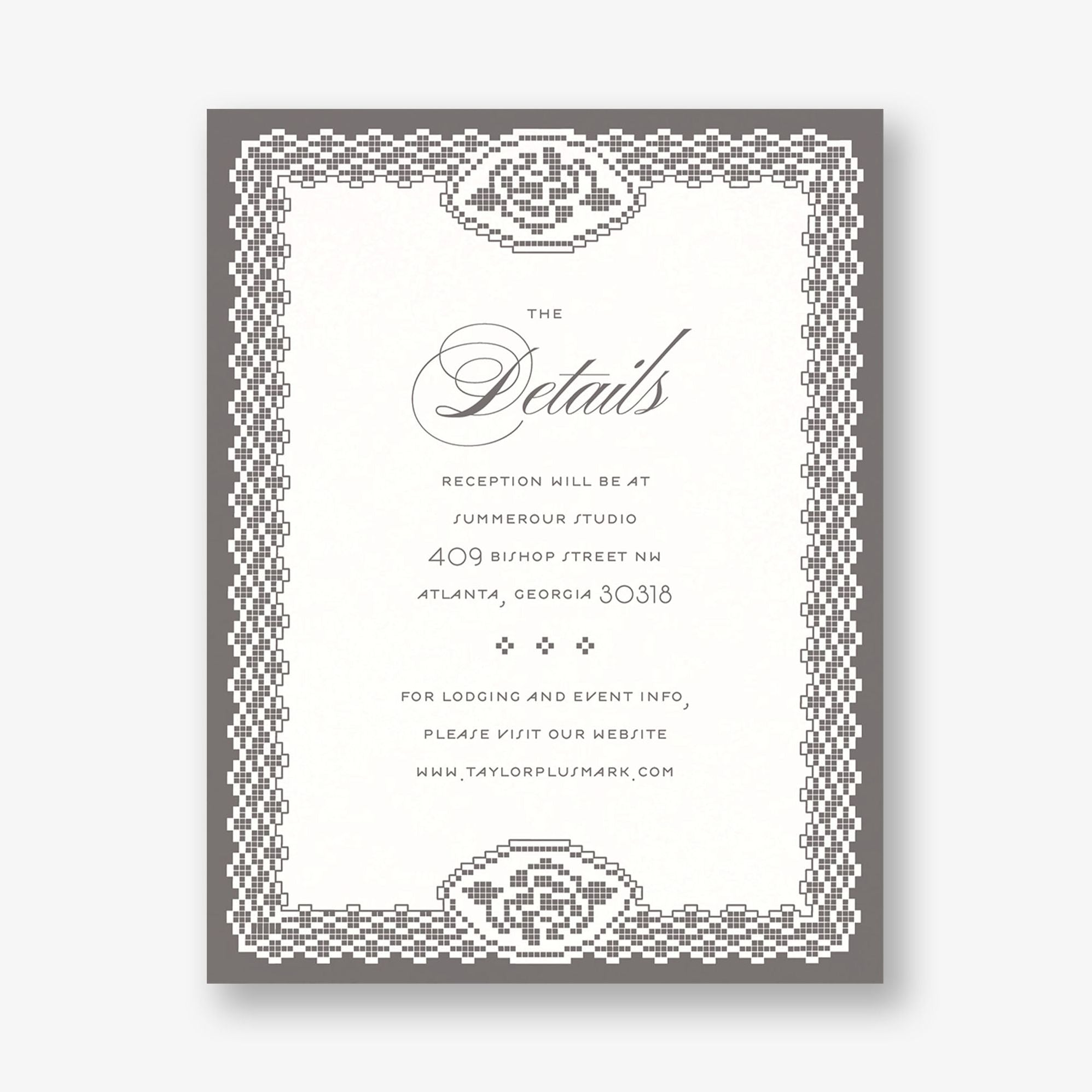 Vintage Lace Information Card