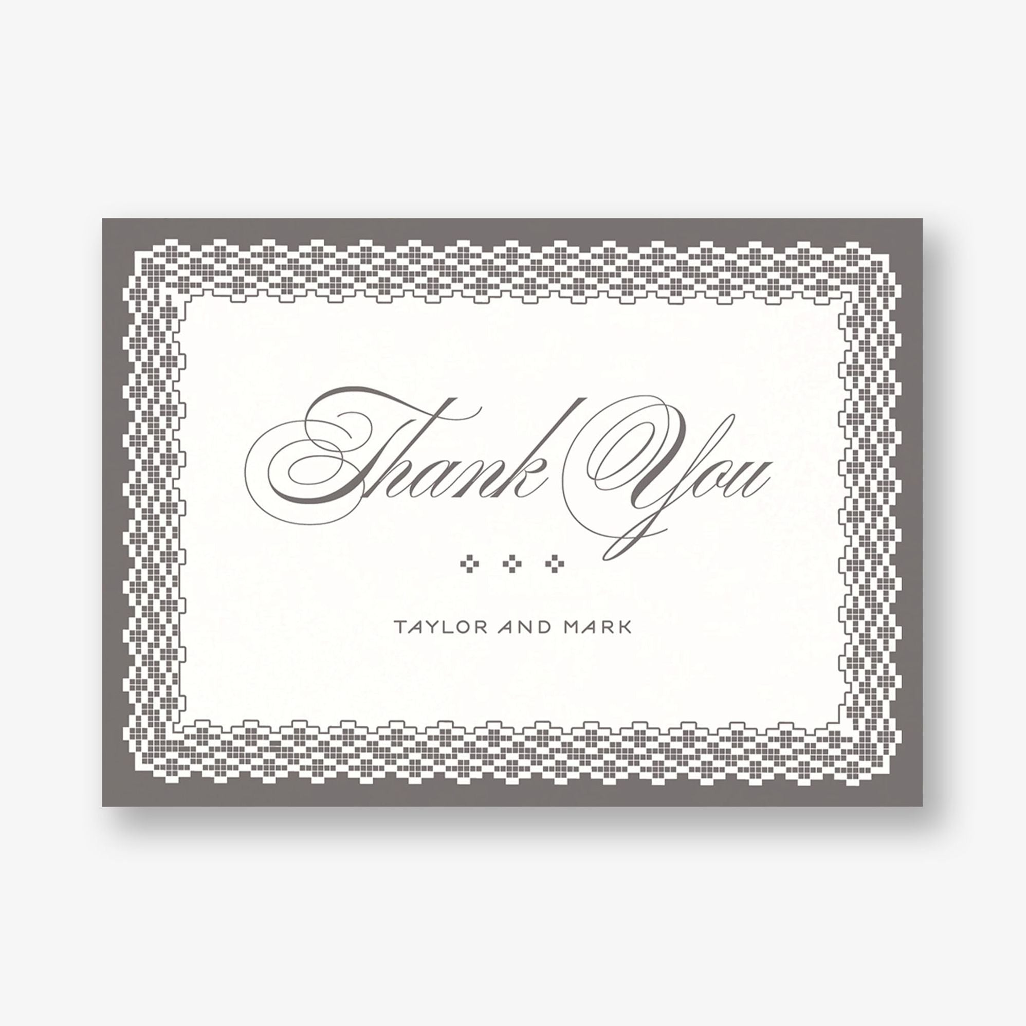 Vintage Lace Thank You Card