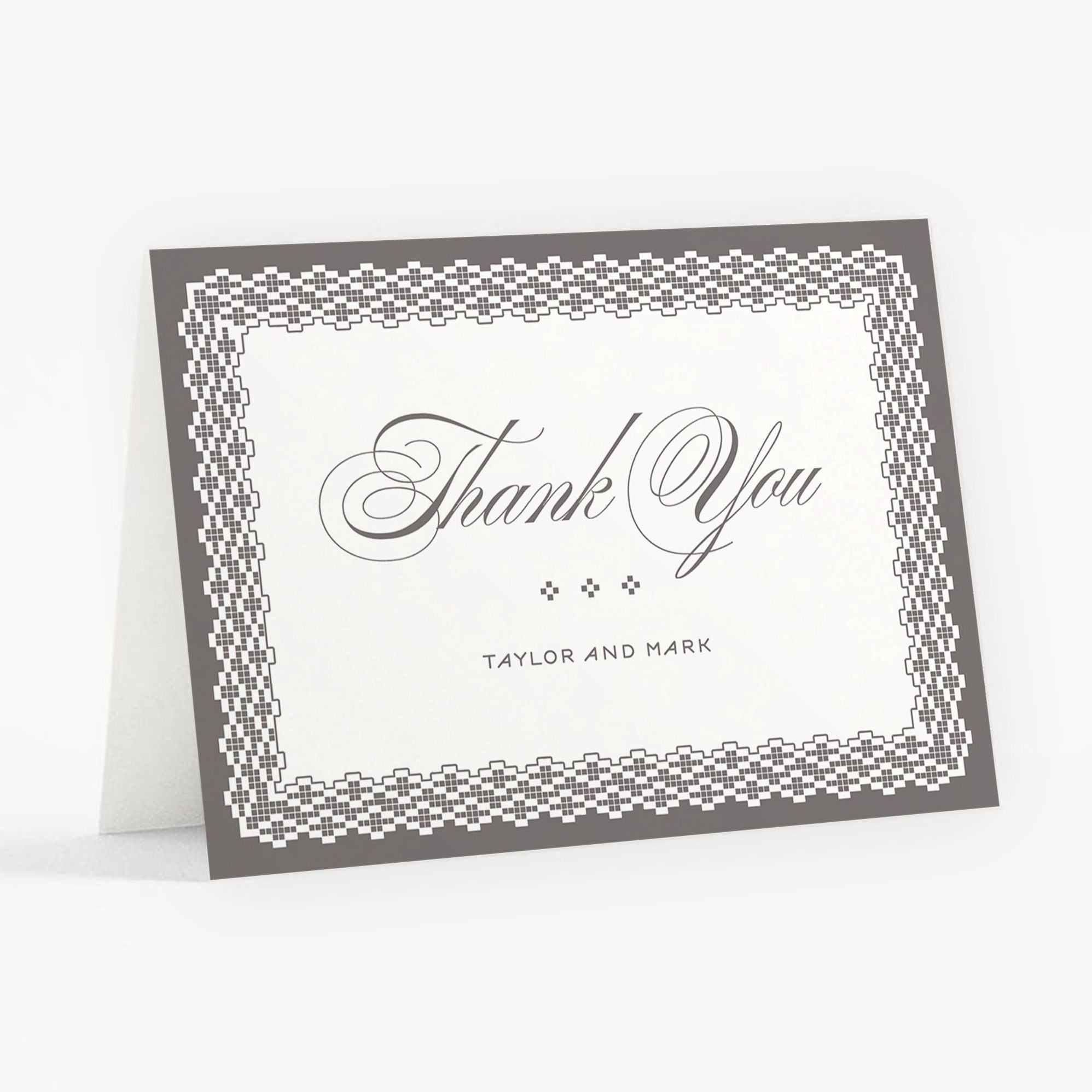 Vintage Lace Thank You Card