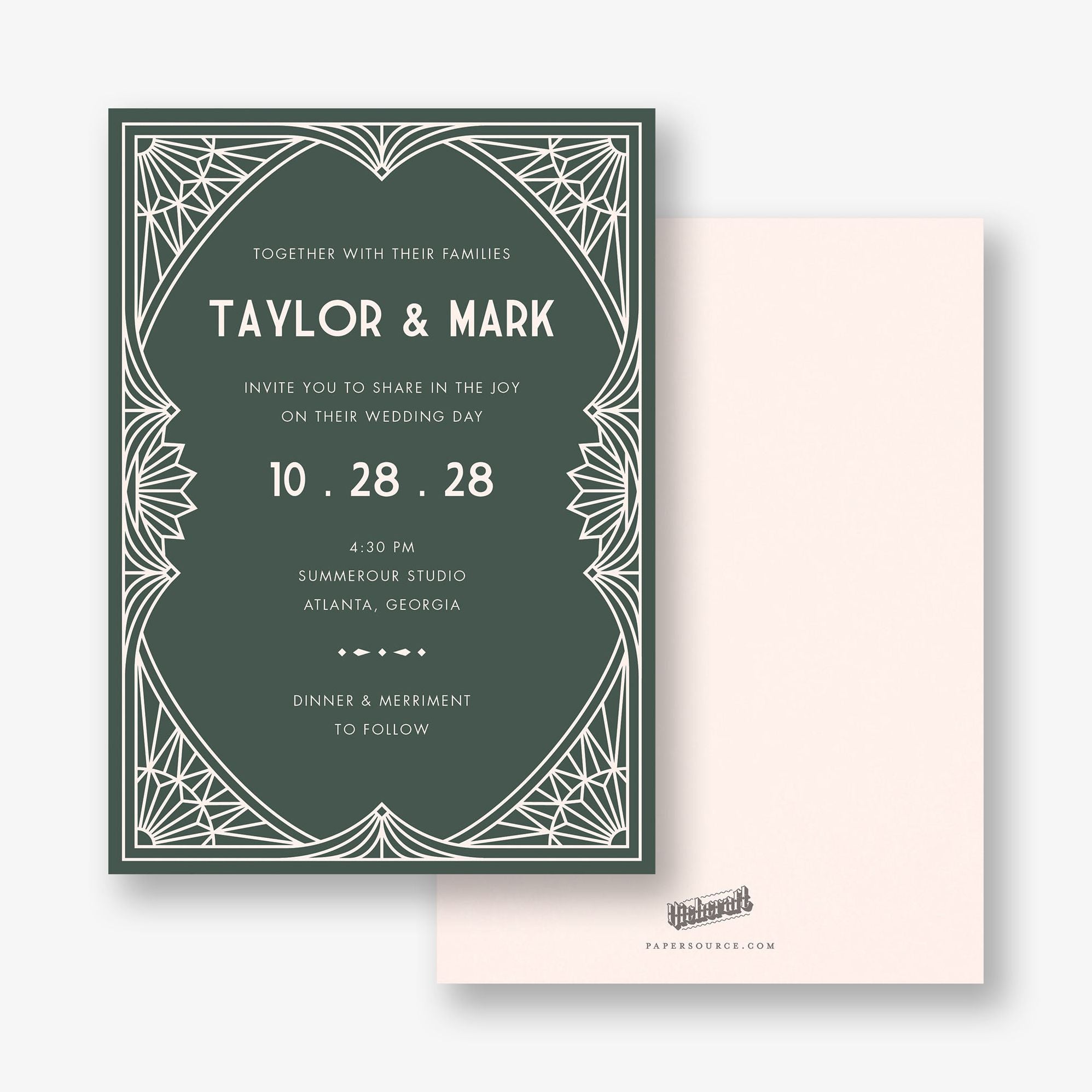 Deco Frame Wedding Invitation